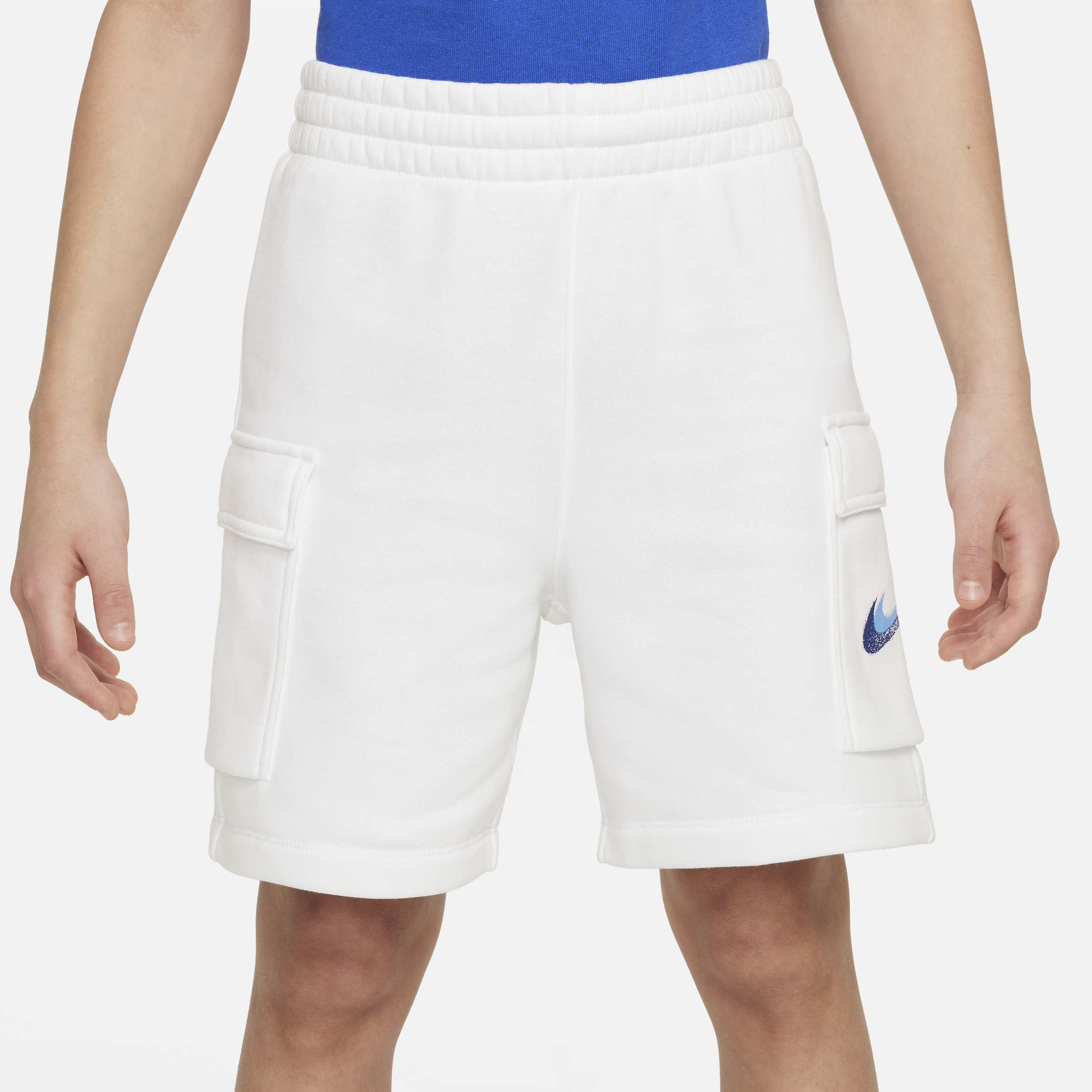 Nike Sportswear Standard Issue fleeceshorts voor jongens Wit