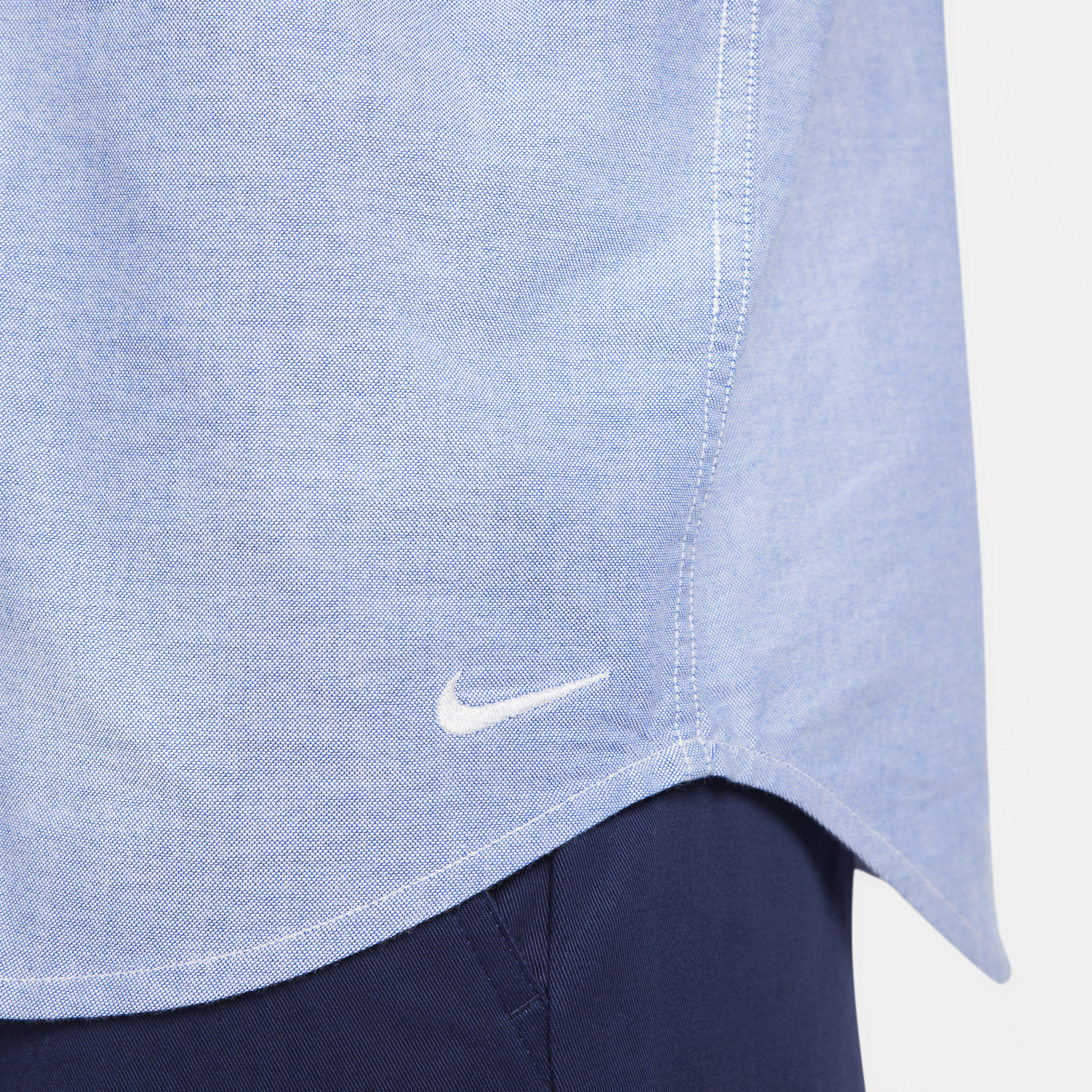 Nike Life Oxford-overhemd met lange mouwen en knoopsluiting voor heren Wit