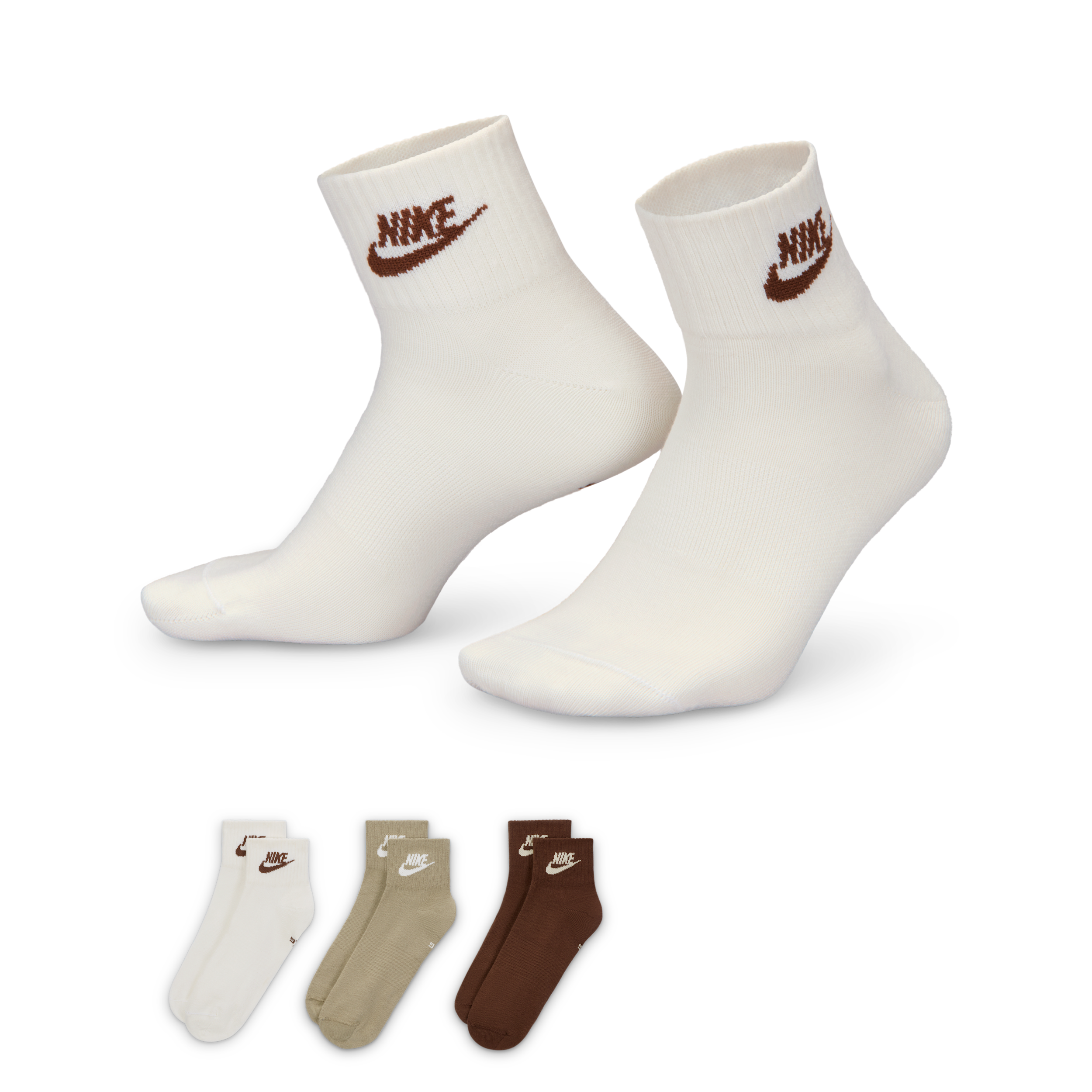Nike Everyday Essential Ankle Socks (3 Pairs) - Multi-Colour