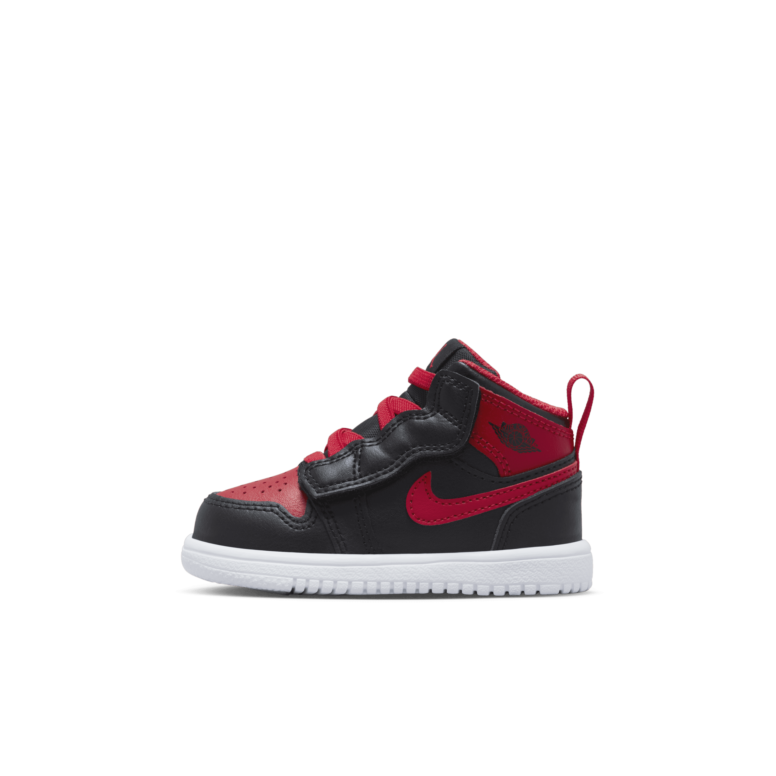 Jordan 1 Mid Schuh für Babys und Kleinkinder – Schwarz