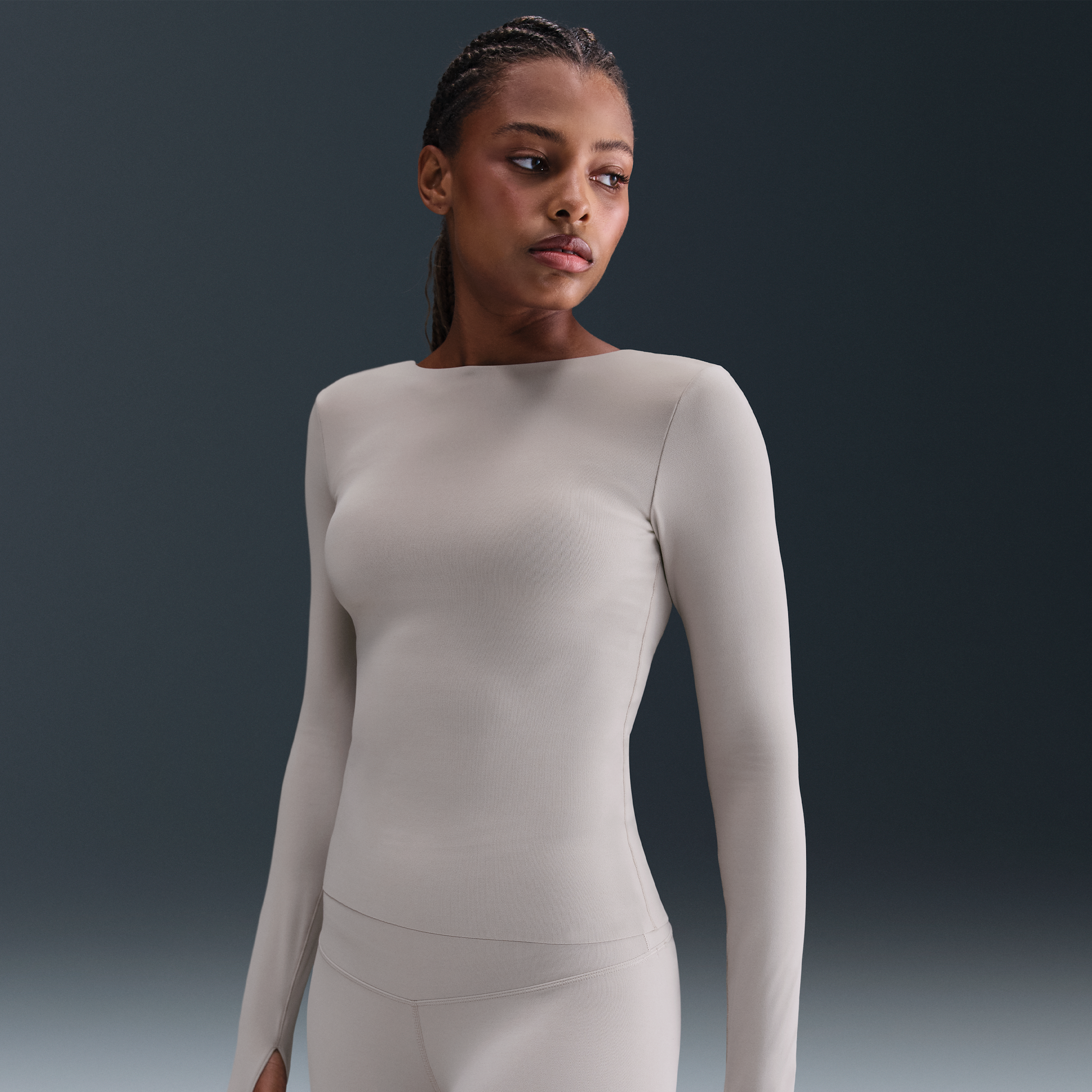 Thumbnail - Nike Zenvy Dri-FIT Longsleeve für Damen - Grau