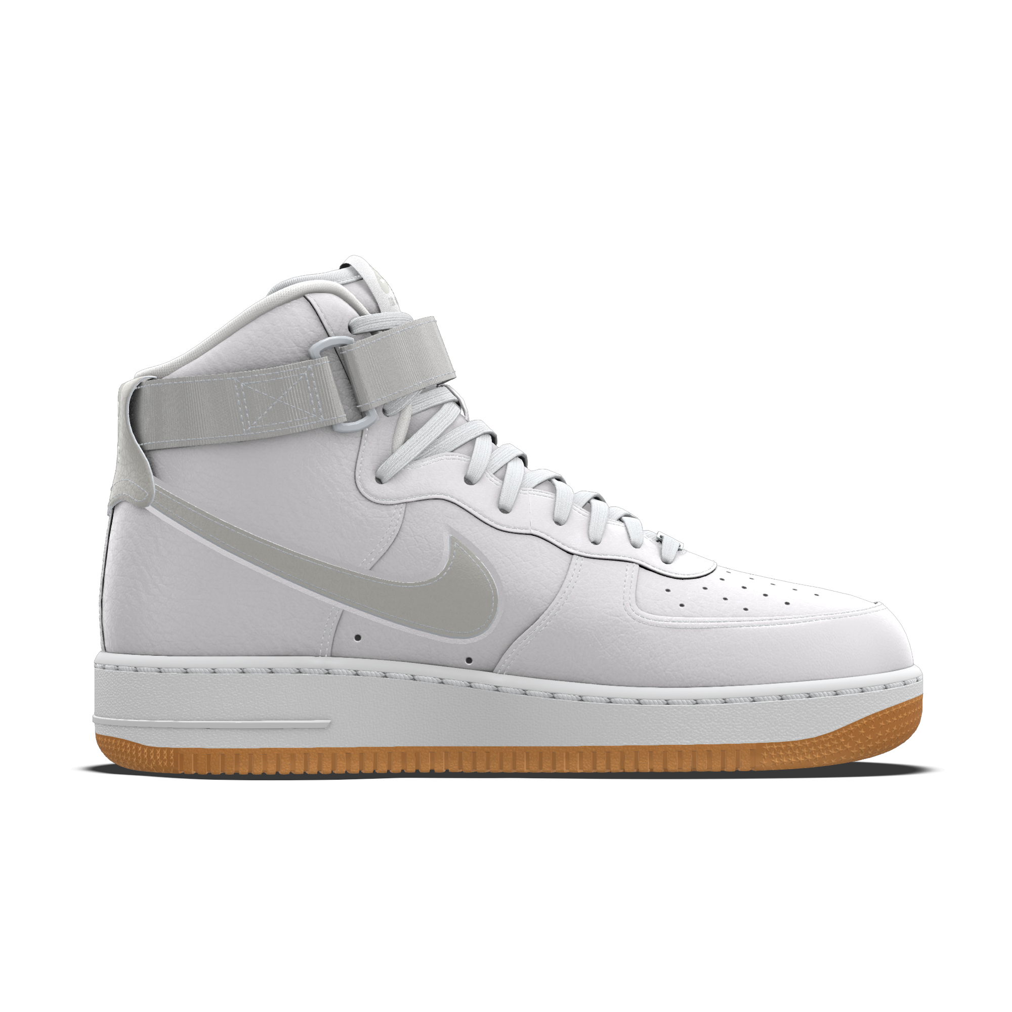 Custom Nike Air Force 1 High By You-sko til kvinder - hvid - 4674946675