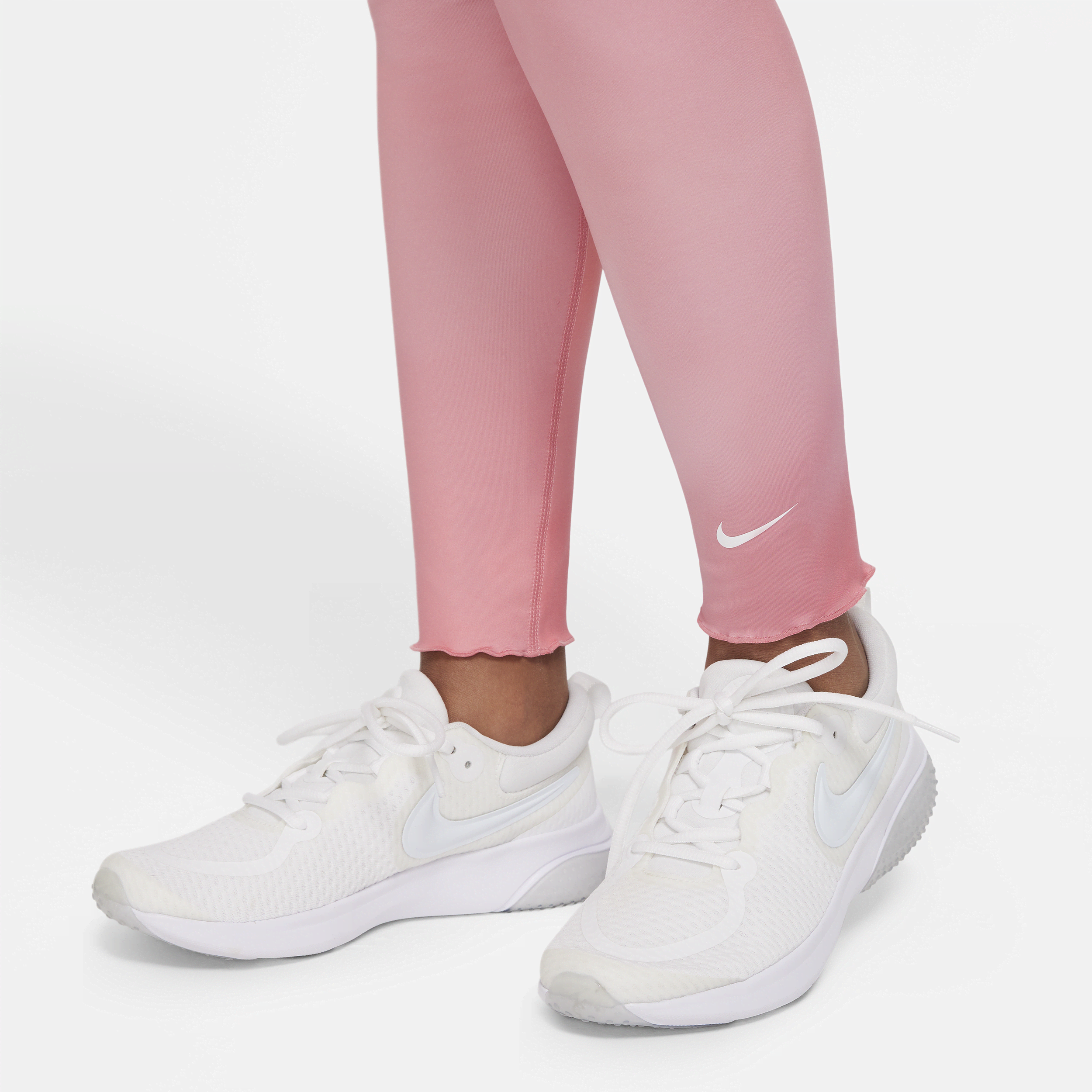 NWT Nike One Girls Dri-FIT Printed Training Tights Pink Size L DJ5901 622