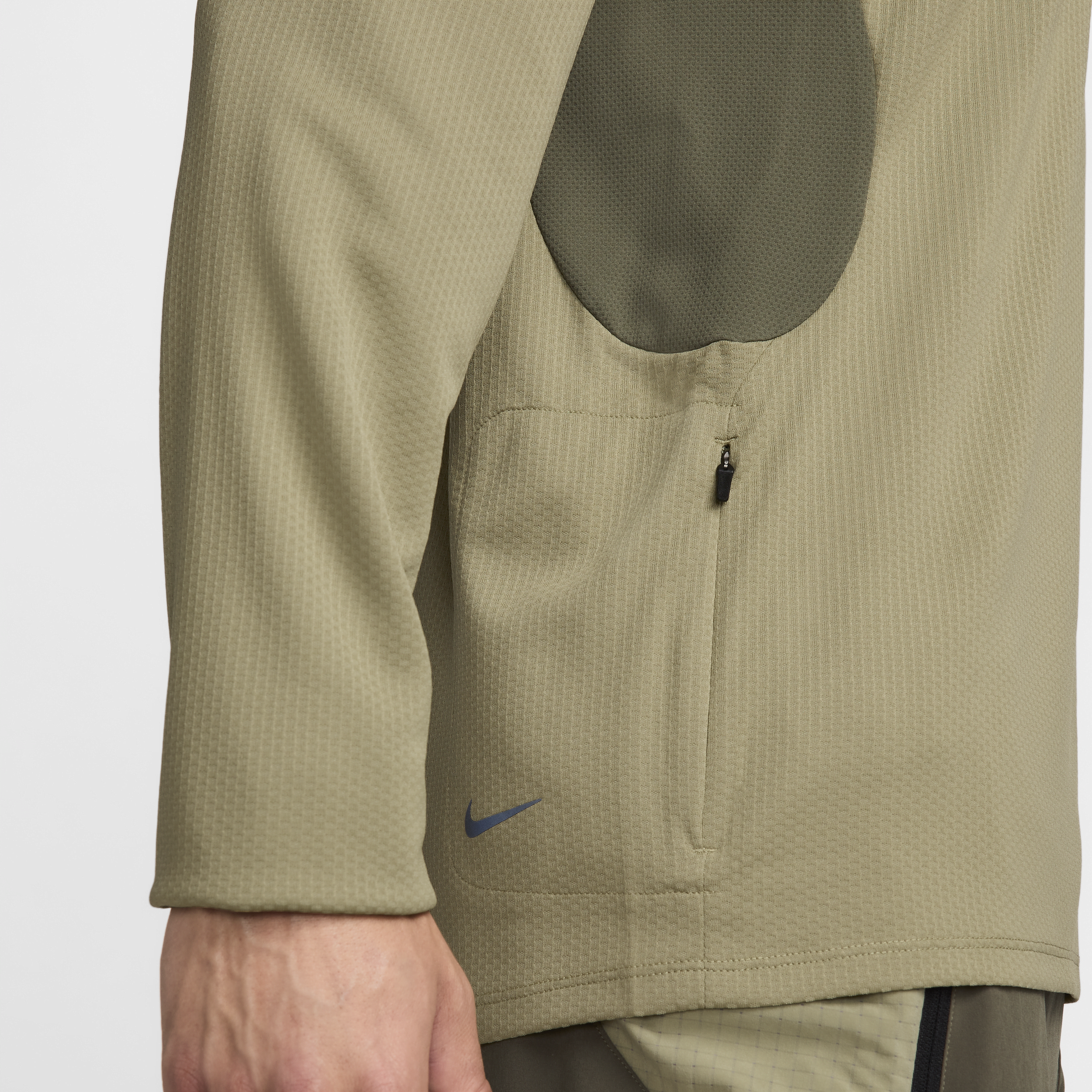 Nike Trail Dri-FIT UV-hardlooptop met capuchon en lange mouwen voor heren Bruin