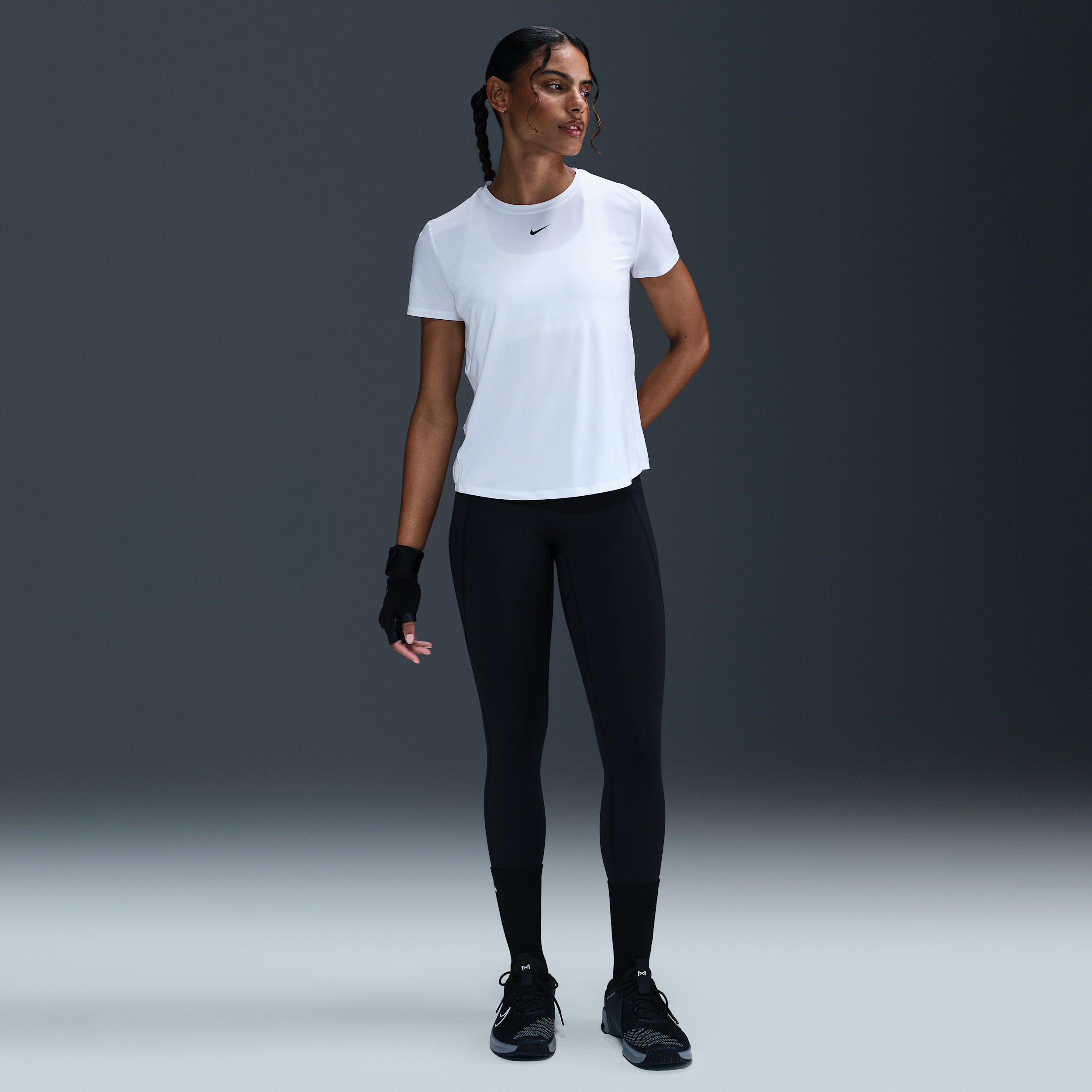 Haut à manches courtes Dri-FIT Nike One Classic pour femme - Blanc
