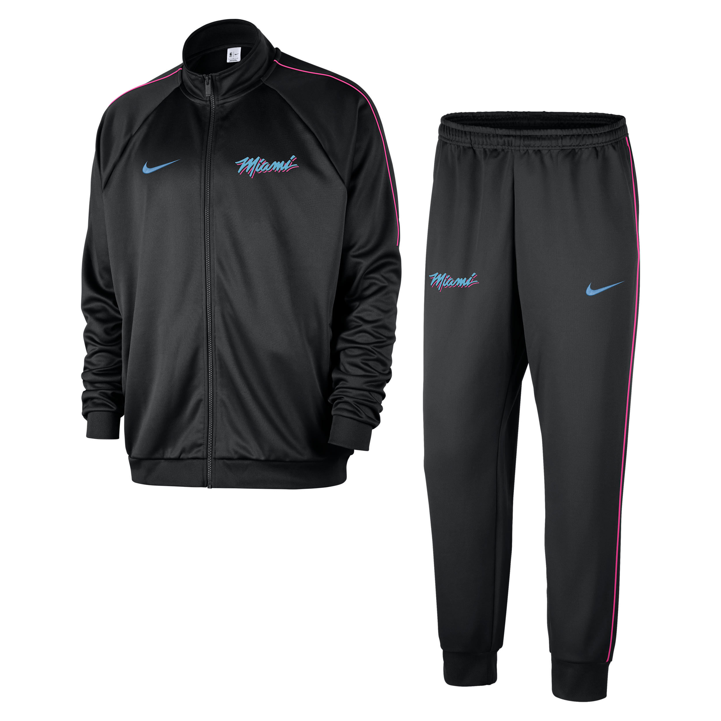 Miami Heat City Edition Mens Nike NBA Club Peak Tracksuit - Black