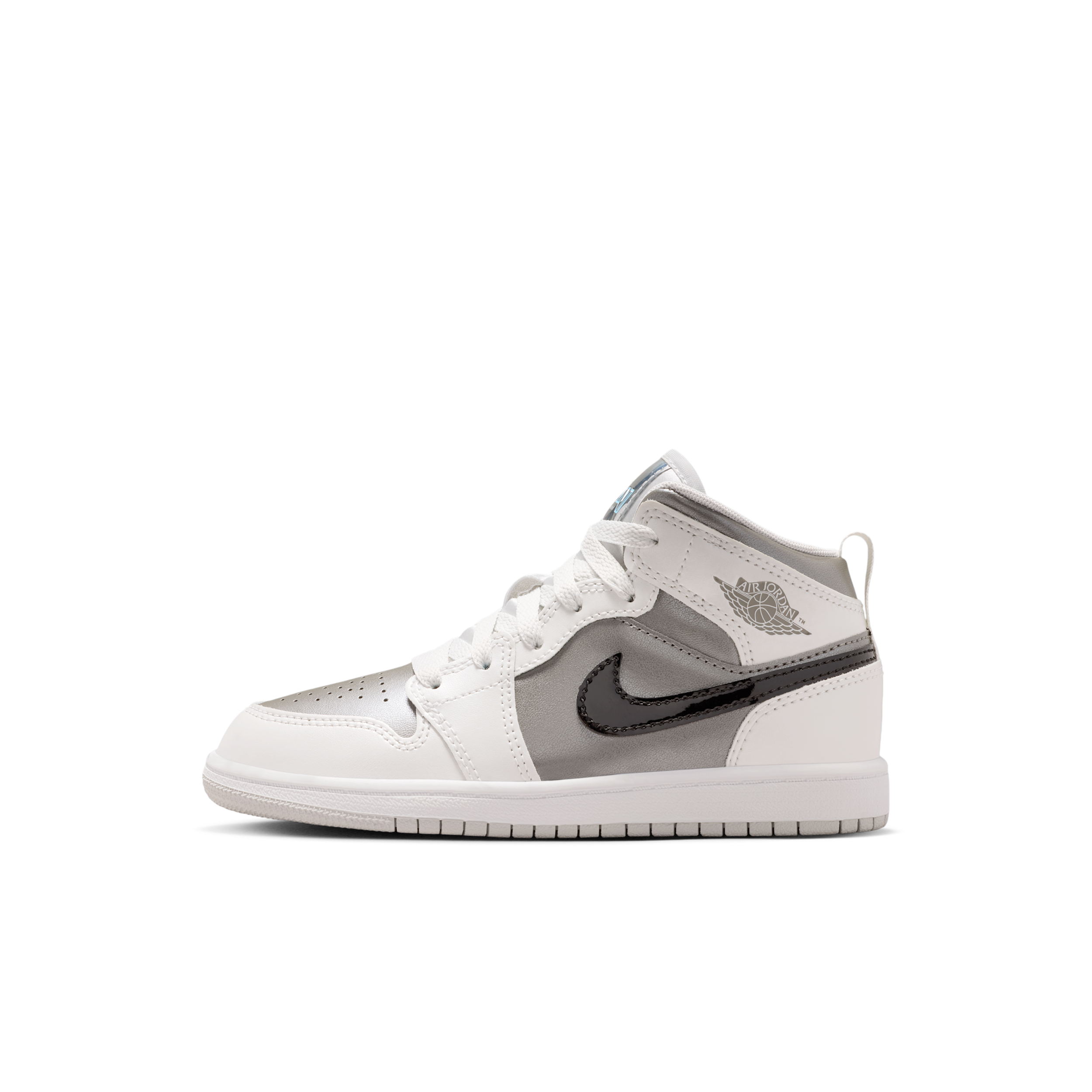 Nike Jordan 1 Mid SE Younger Kids Shoes - Grey