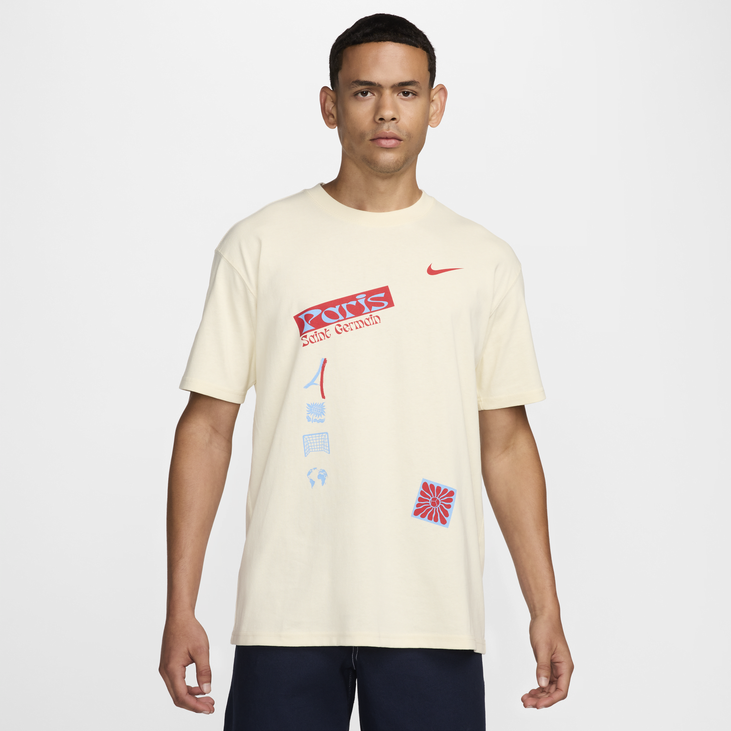 T-shirt Nike Football Max90 Paris Saint-Germain pour homme - Blanc