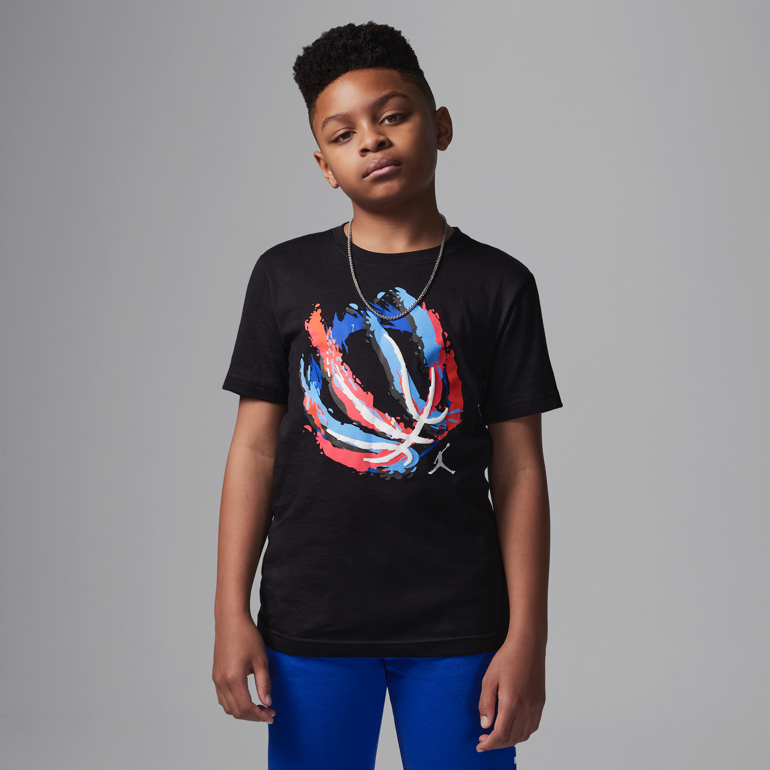 Jordan Bball Fire T-shirt voor kids Zwart