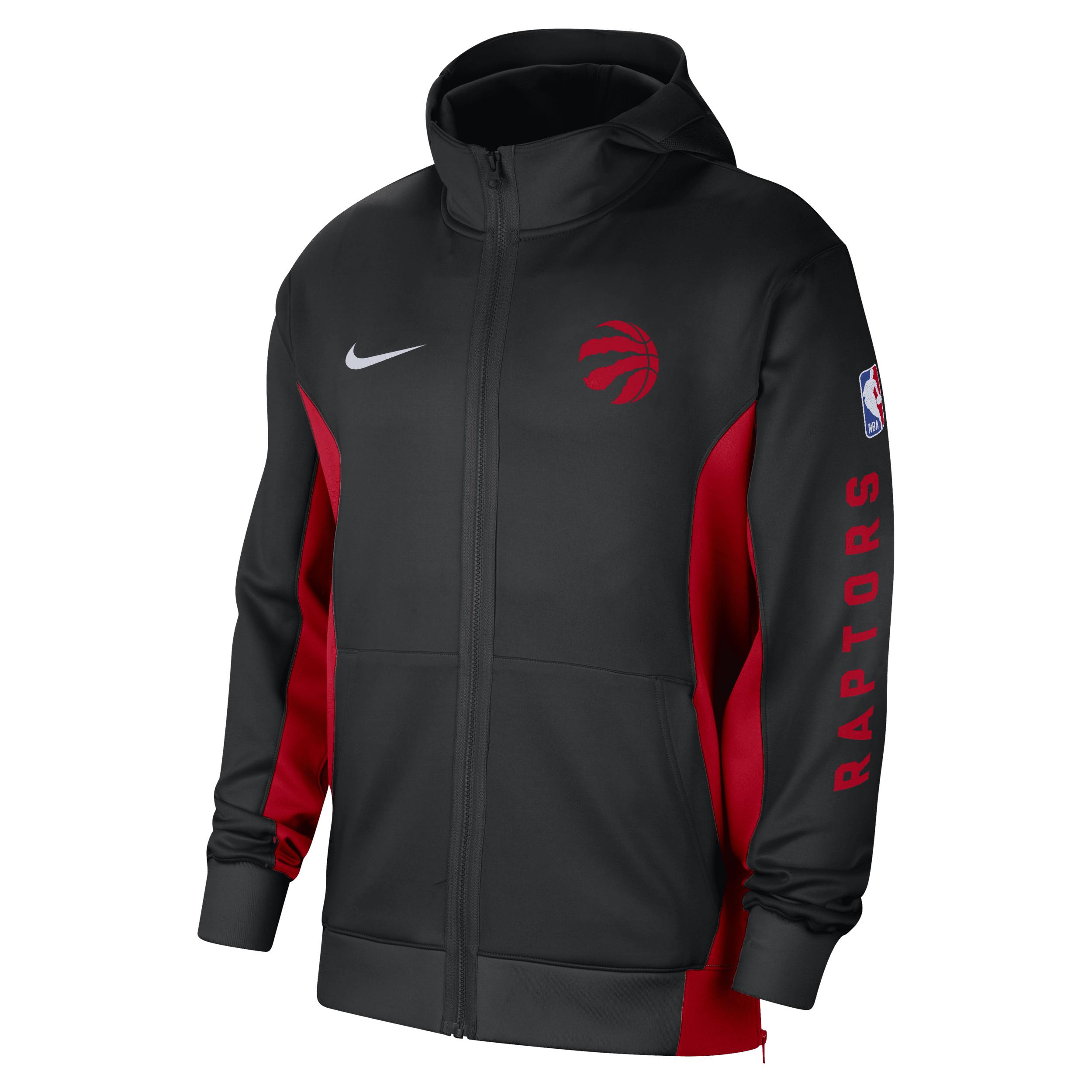 Nike Toronto Raptors Showtime Dri-FIT NBA-hoodie met rits voor heren Zwart