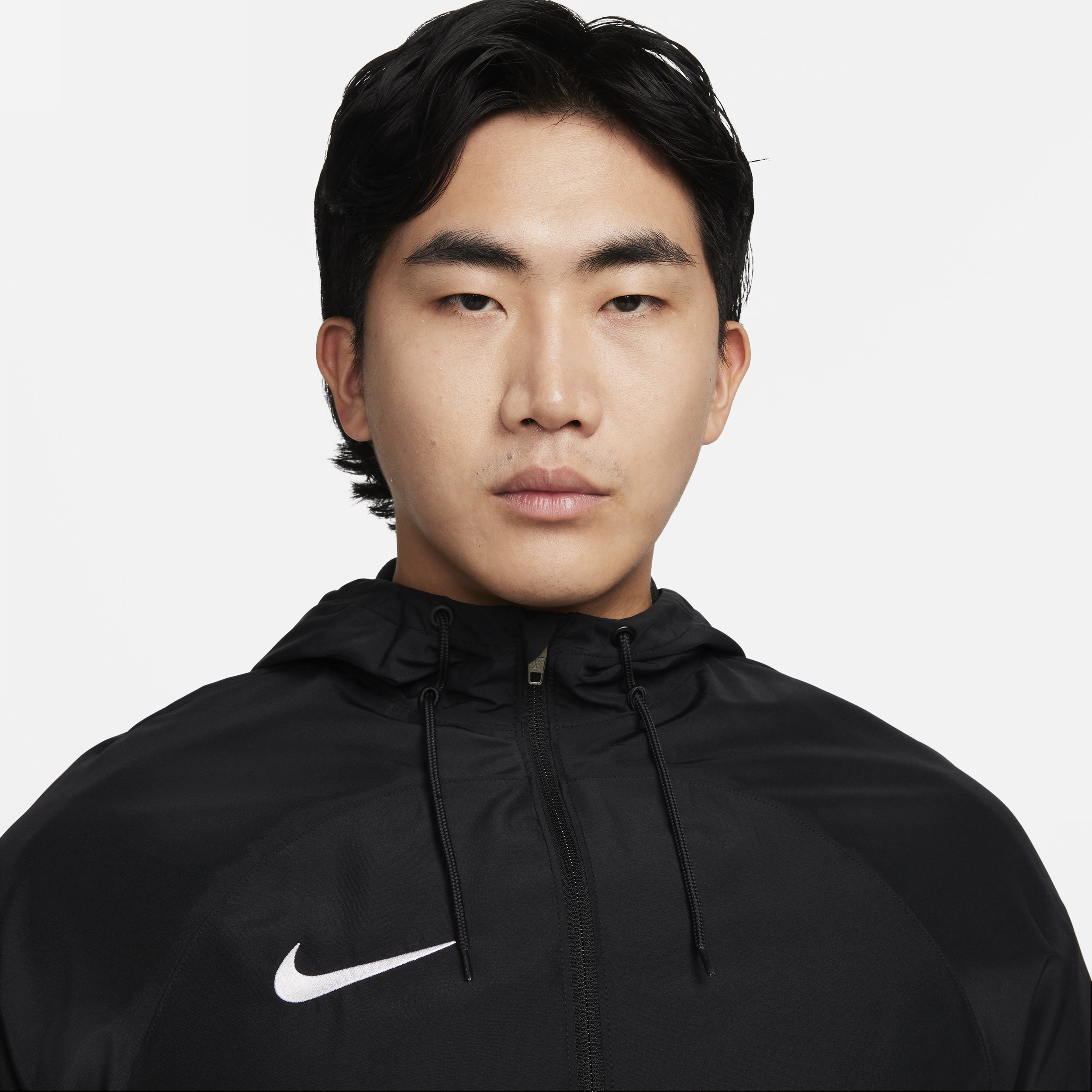 Nike Academy Dri-FIT voetbaltrainingsjack met capuchon voor heren Zwart