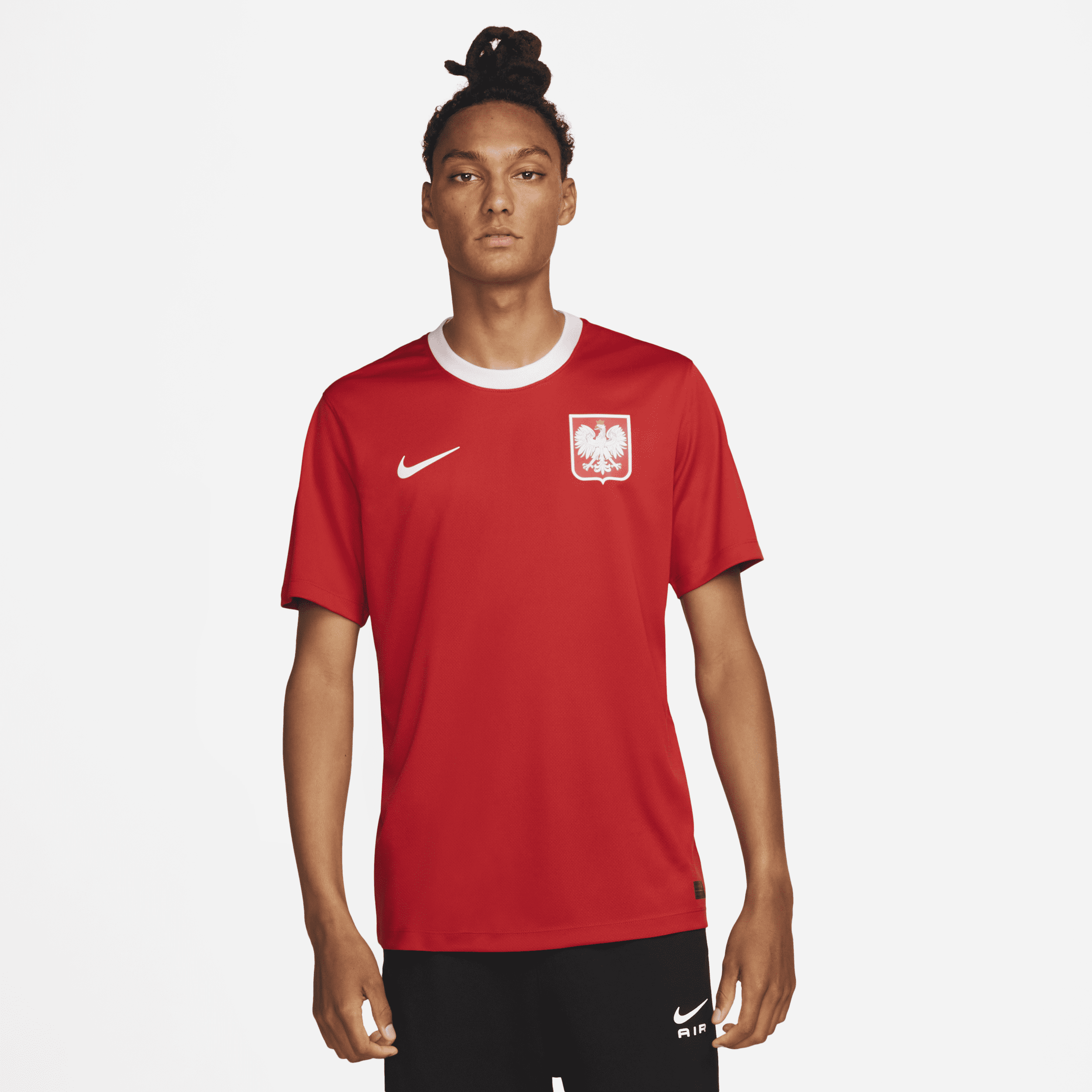 Męska koszulka piłkarska z krótkim rękawem Nike Dri-FIT Polska 2022/23 (wersja wyjazdowa) - Czerwony