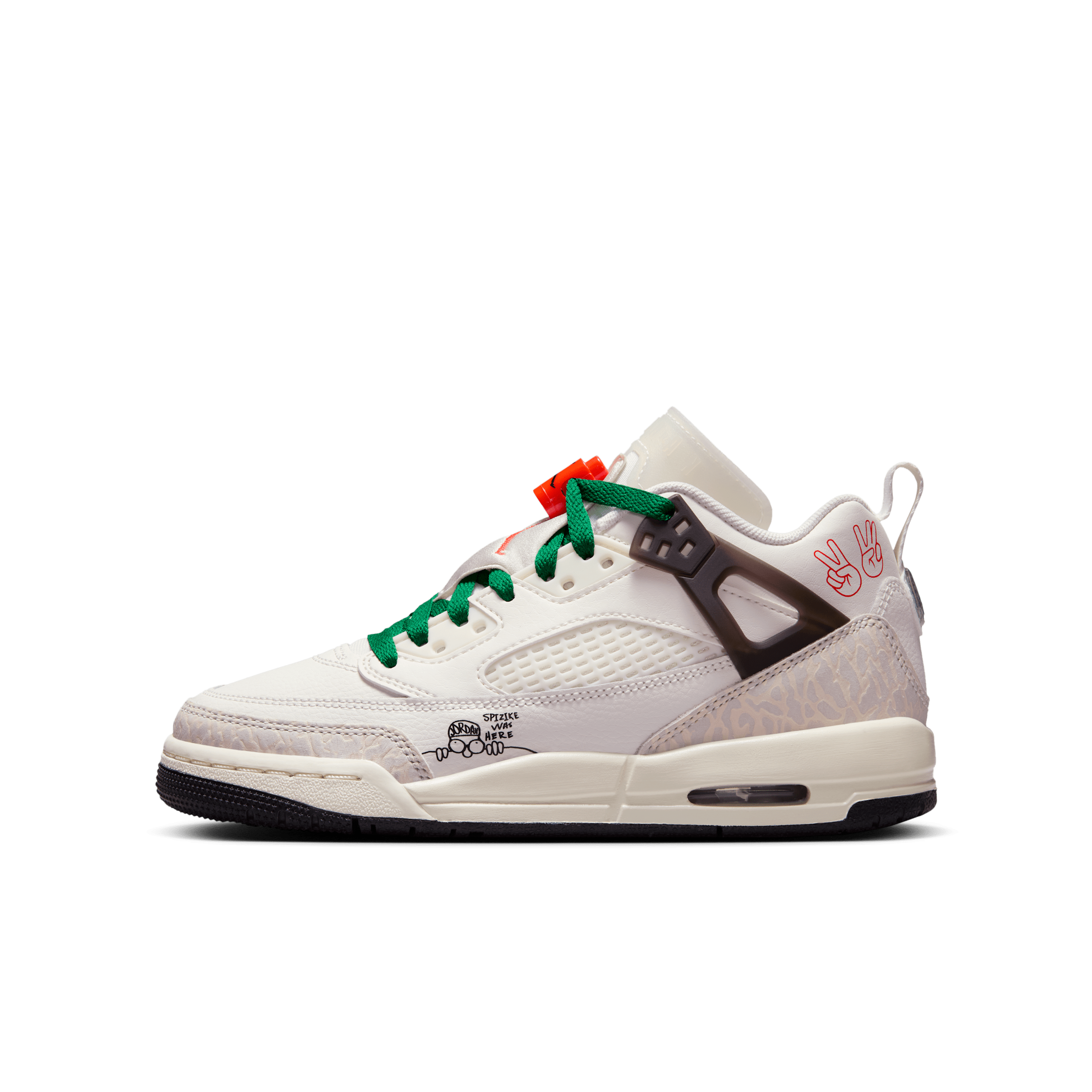 Nike Jordan Spizike Low Older Kids Shoes - White