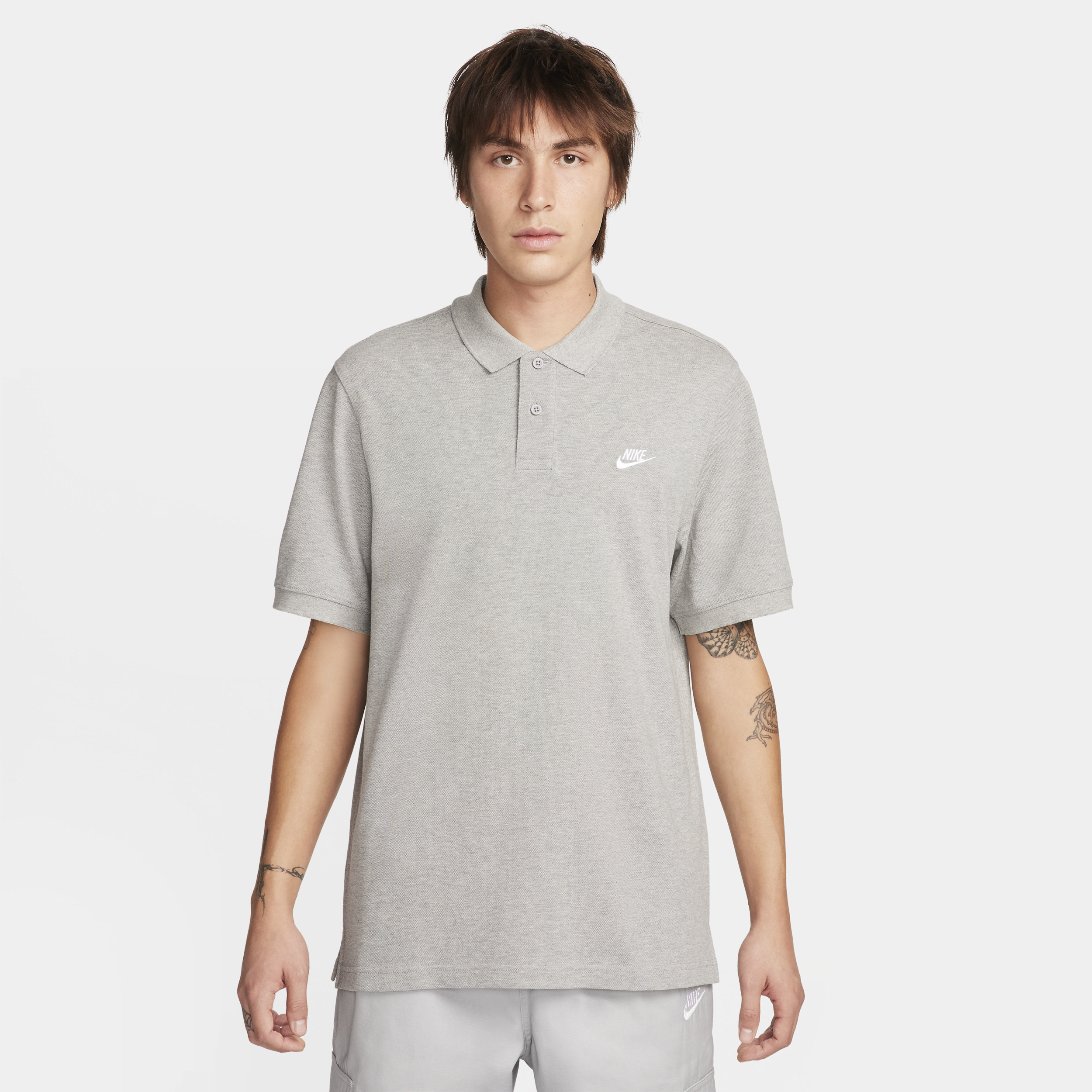 Polo à manches courtes Nike Club pour homme - Gris