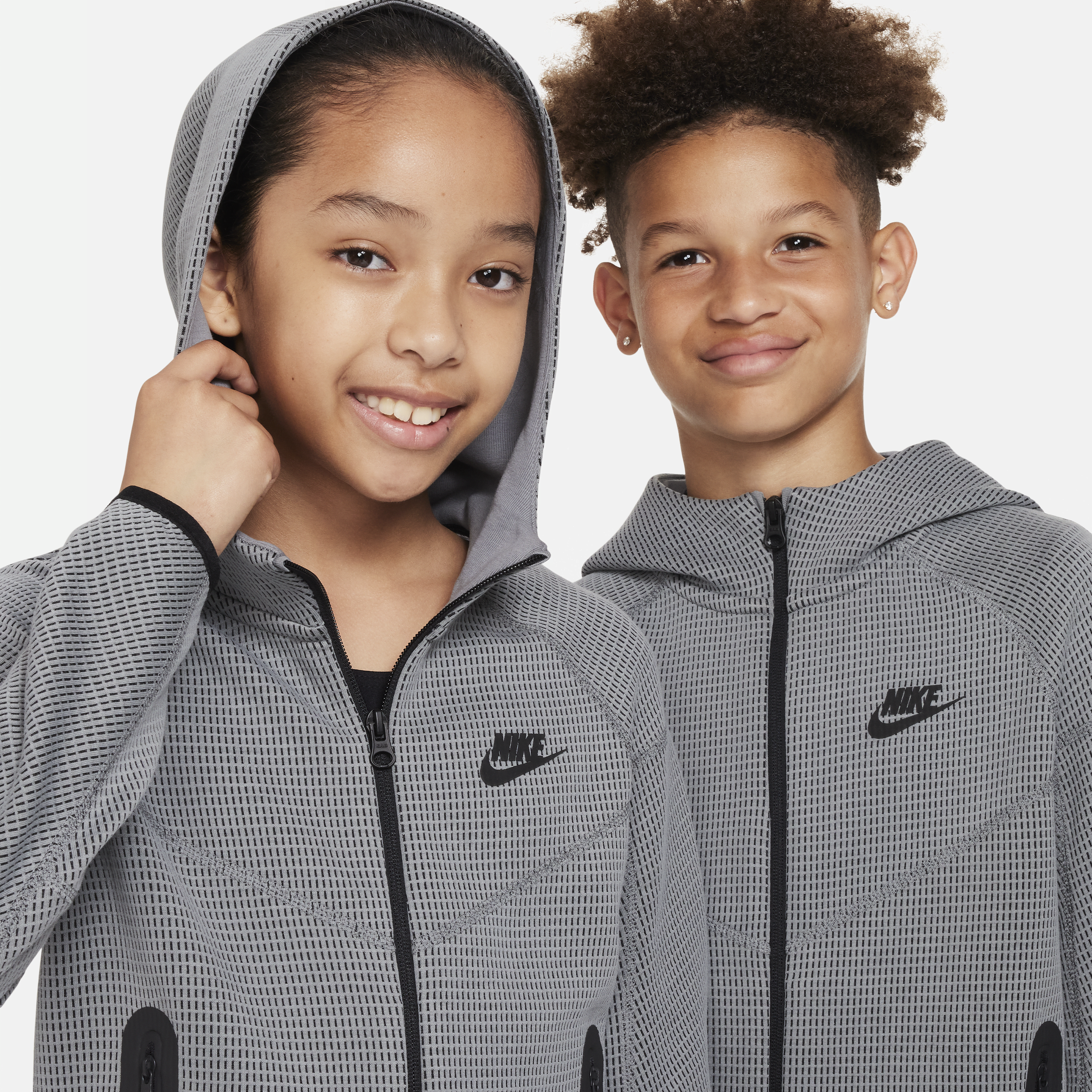 Nike Sportswear Tech Fleece winterhoodie met rits voor jongens Grijs