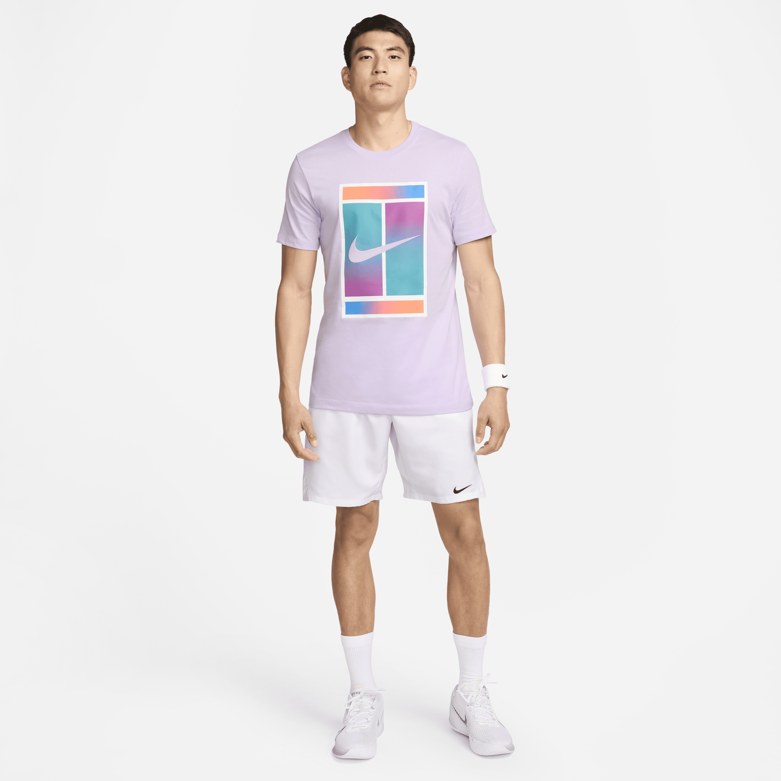 Nike Court Dri-FIT Tennisshirt voor heren Paars