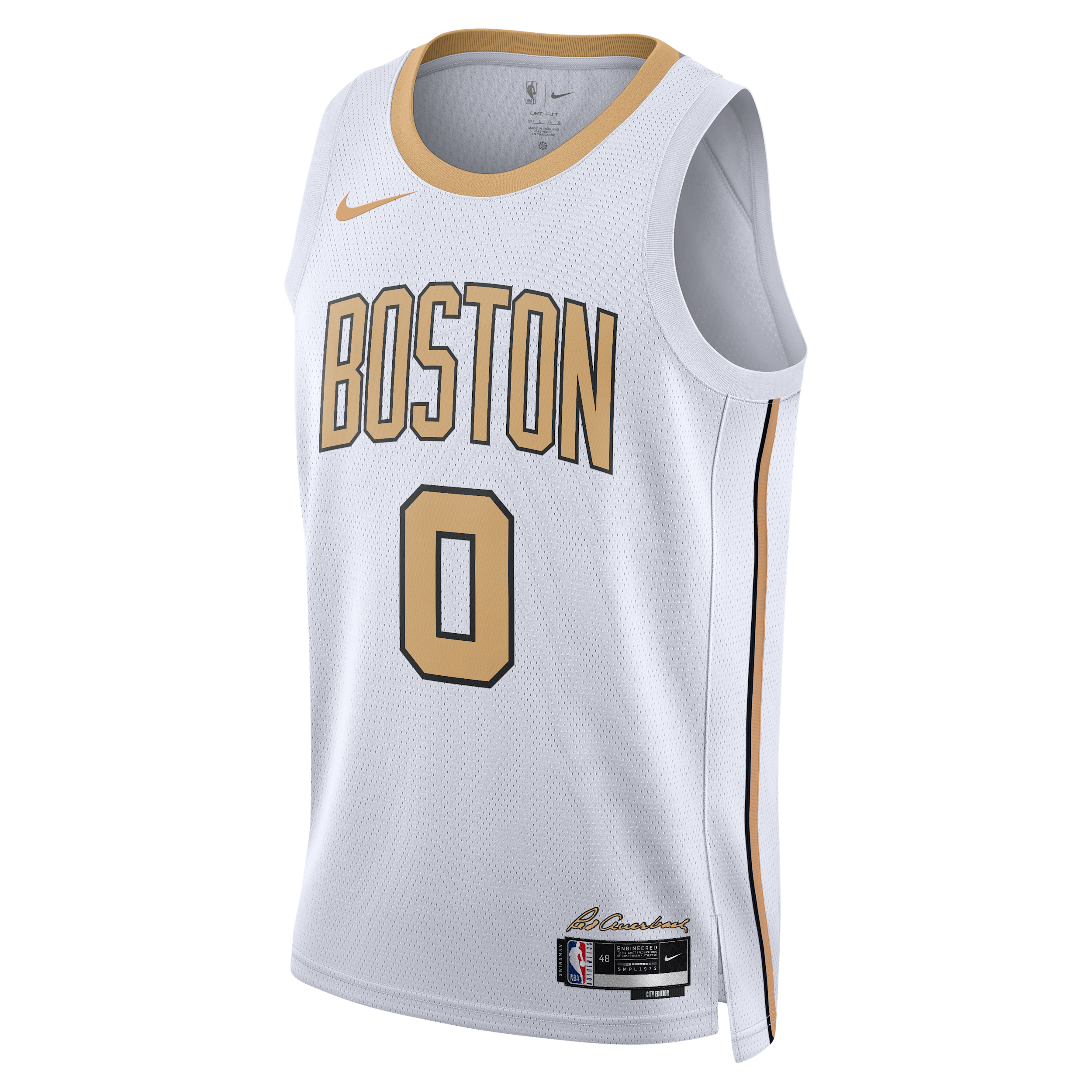 Jayson Tatum Boston Celtics City Edition Men's Nike NBA Swingman Jersey - White - Polyester