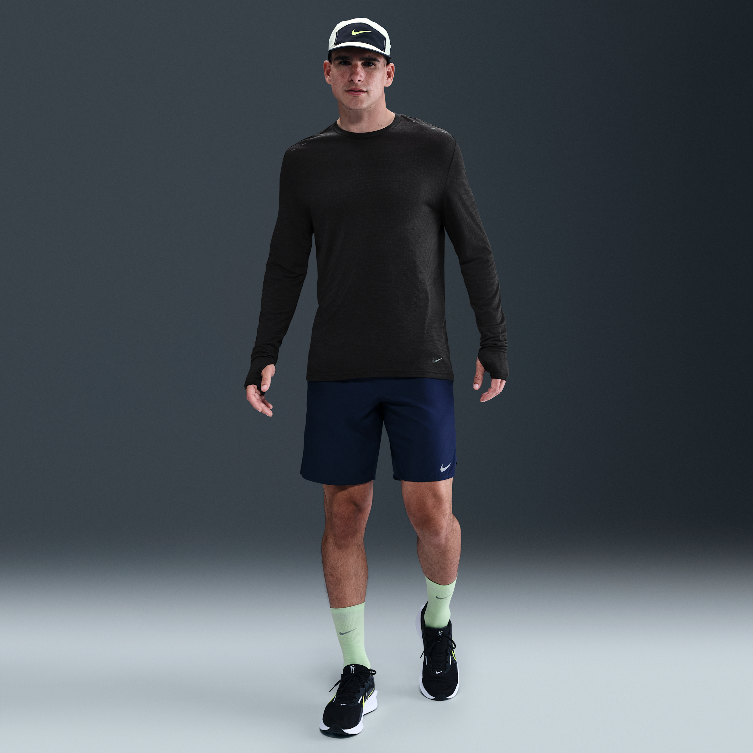 nike wool running top