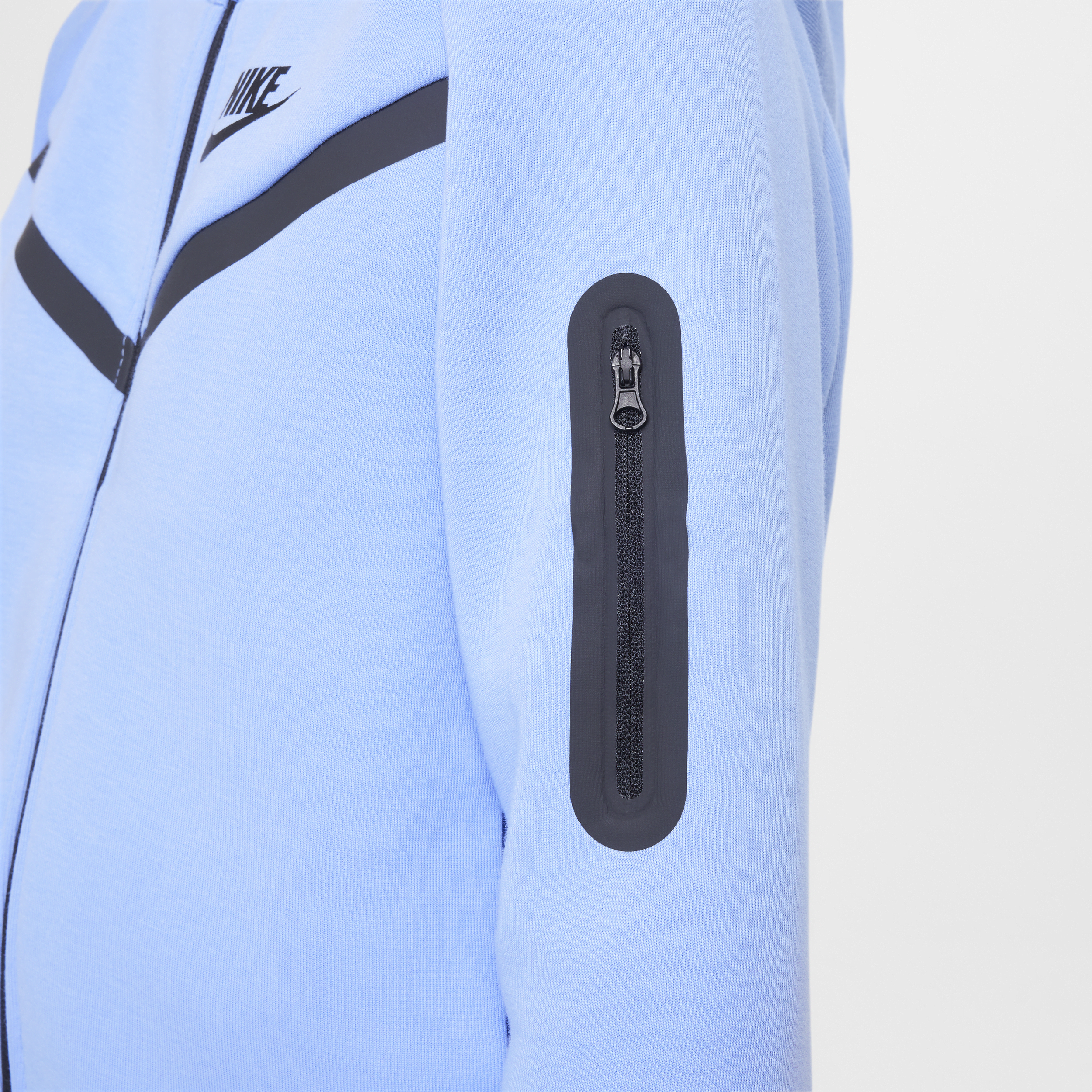 Sweat à capuche et zip Nike Sportswear Tech Fleece pour ado (fille) - Bleu