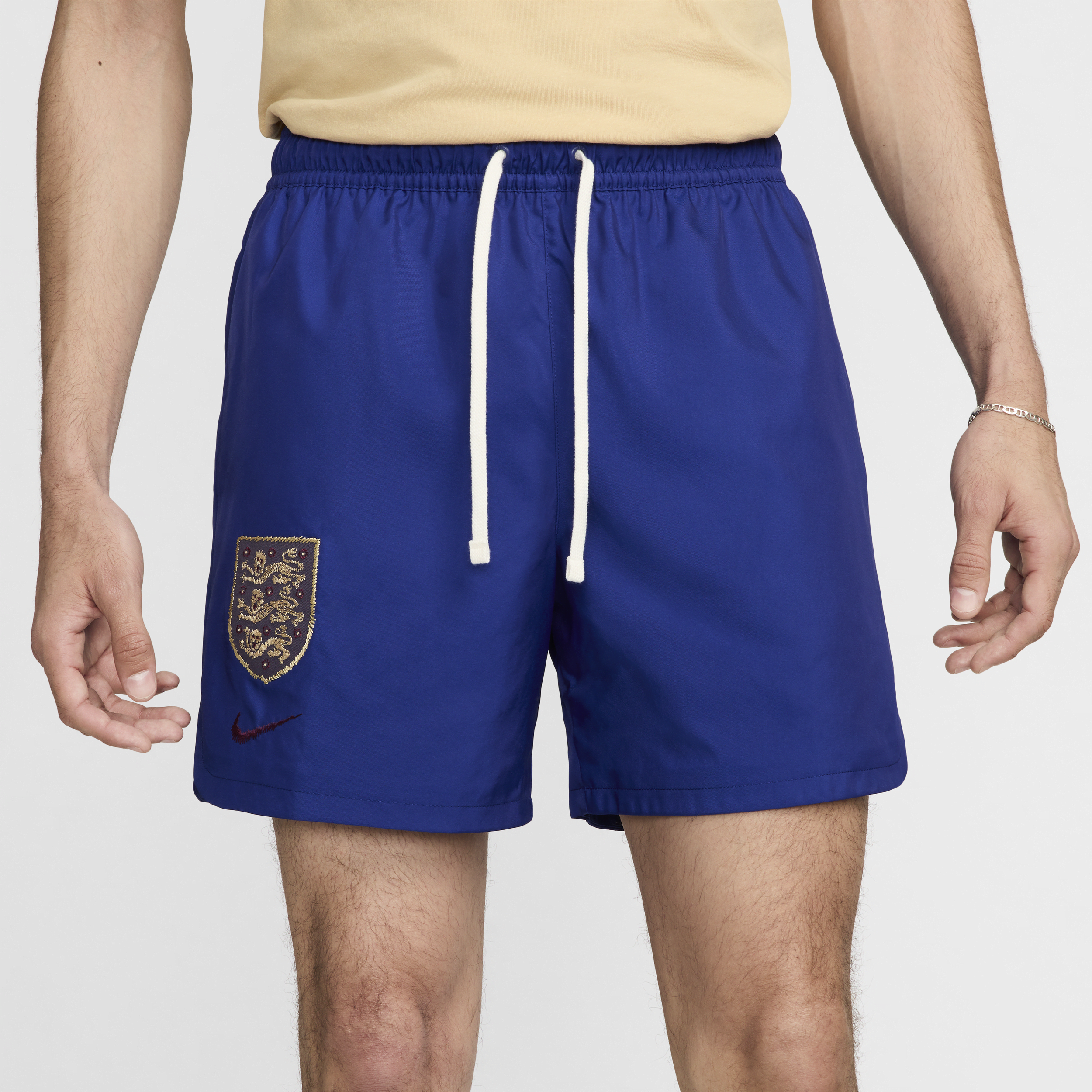 Nike Engeland Sport Essential Flow geweven voetbalshorts met voering voor heren Blauw