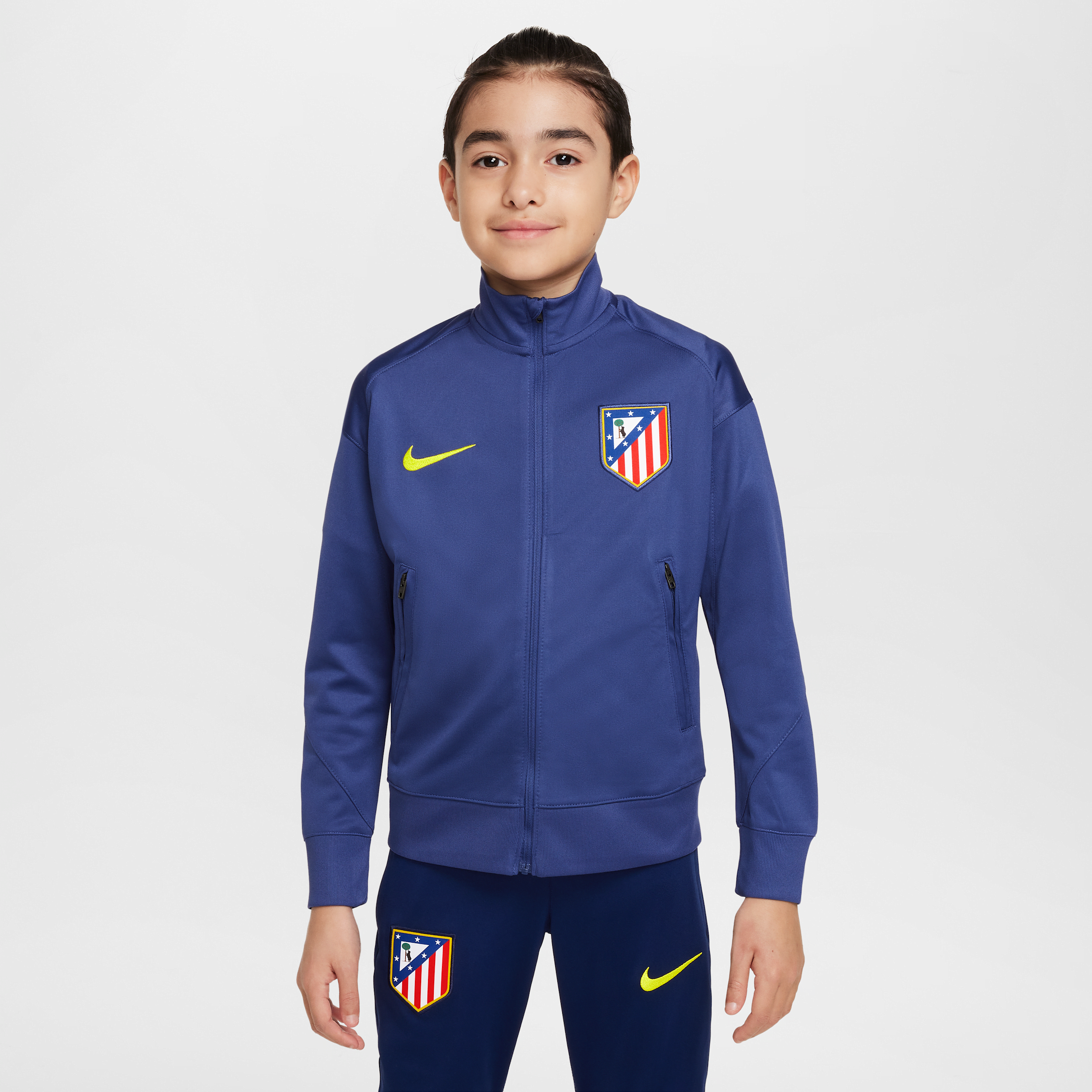 Thumbnail - Atlético Madrid Strike Nike Dri-FIT Fußball-Trainingsanzug aus Strickmaterial (ältere Kinder) - Lila