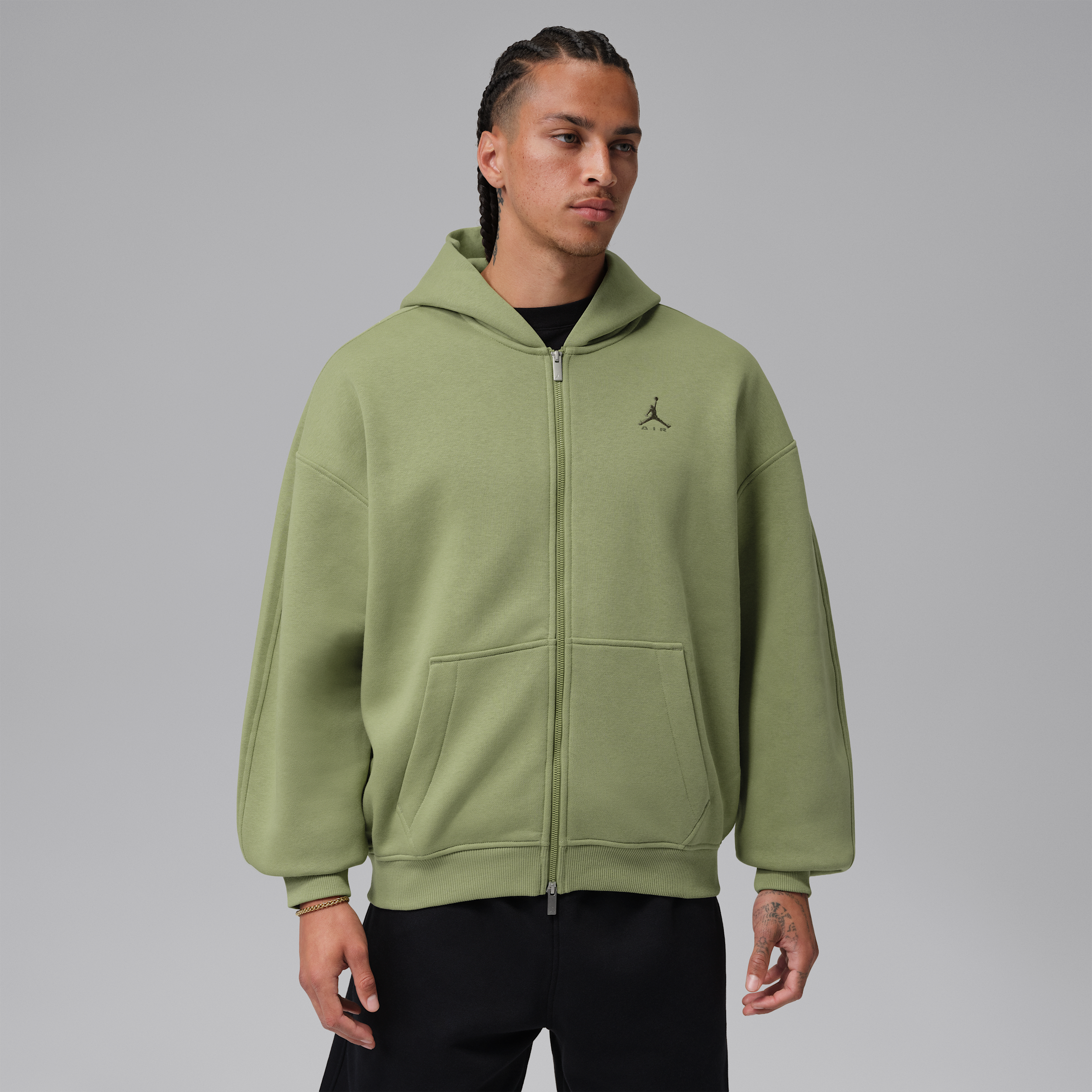Jordan Sweat A Capuche Oversize A Zip En Tissu Fleece Jordan Brooklyn Pour