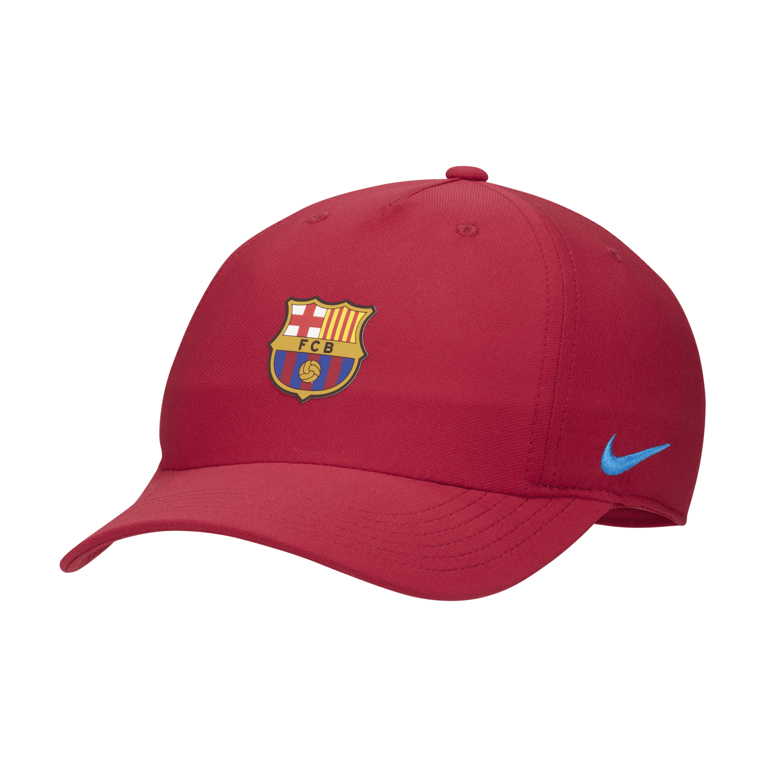„Nike FC Barcelona Dri-FIT Club Fußball-Cap für ältere Kinder in Rot –