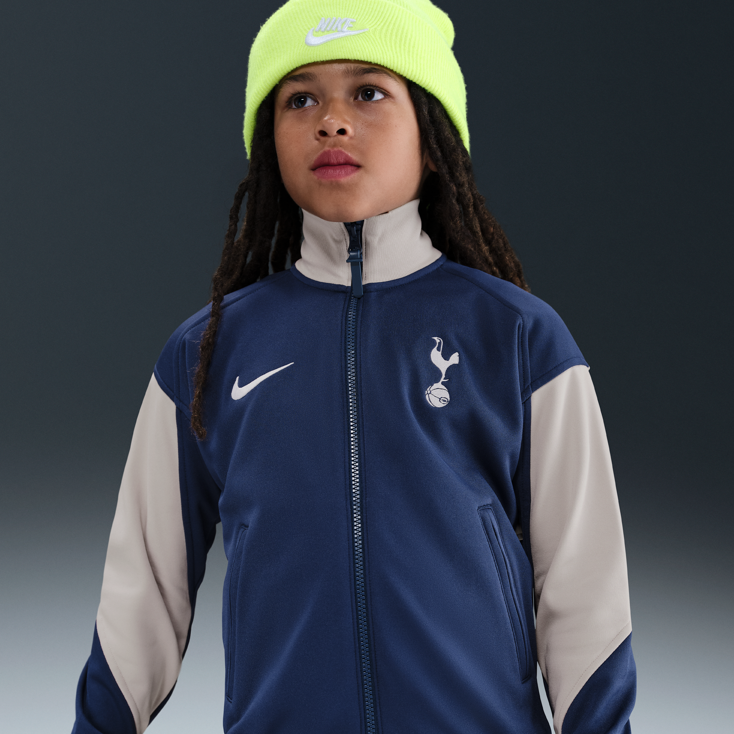 Tottenham Hotspur Academy Pro Home Older Kids Nike Dri-FIT Football Anthem Jacket - Blue - Polyester