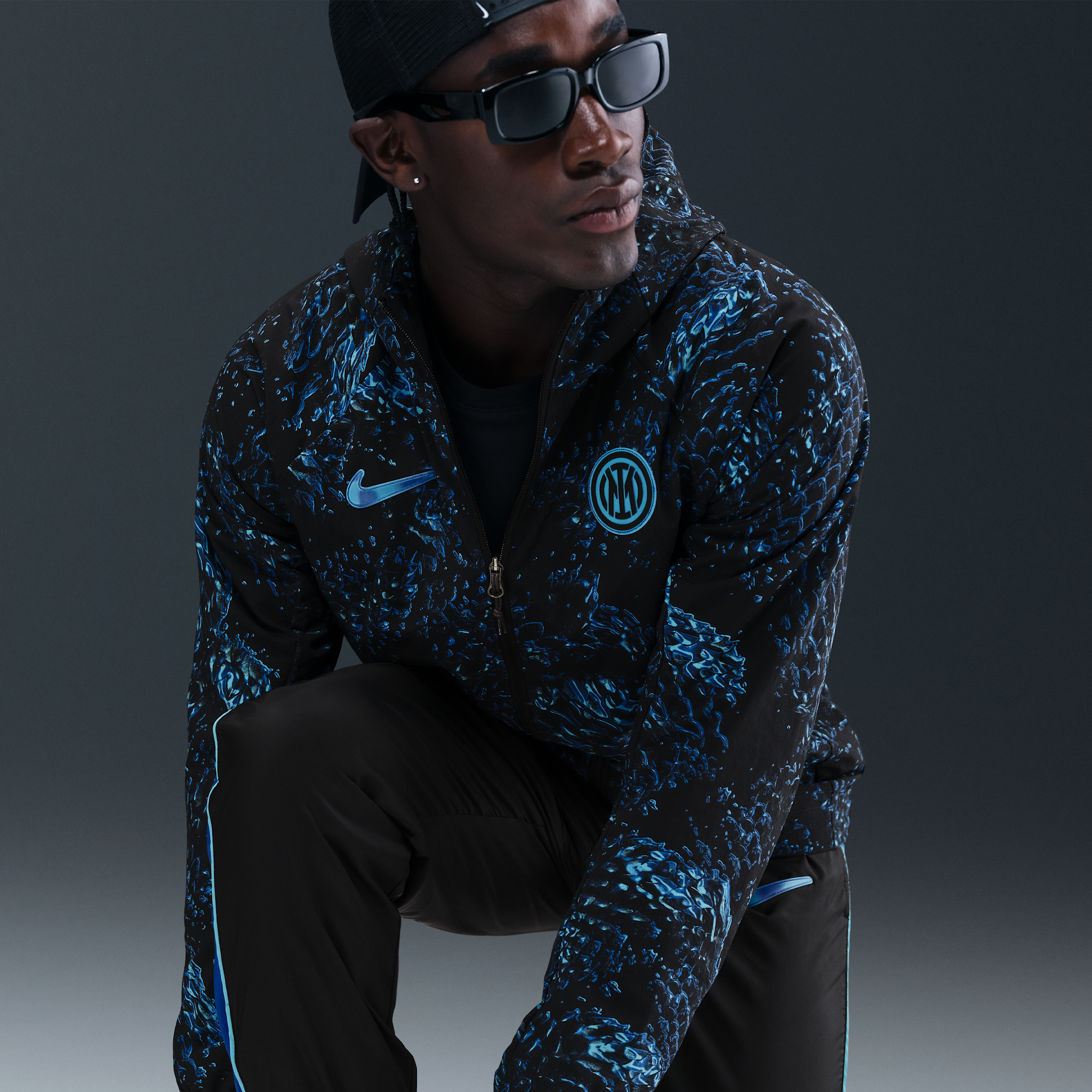 Thumbnail - Inter Mailand AWF Nike Fußballjacke aus Webmaterial (Herren) - Blau