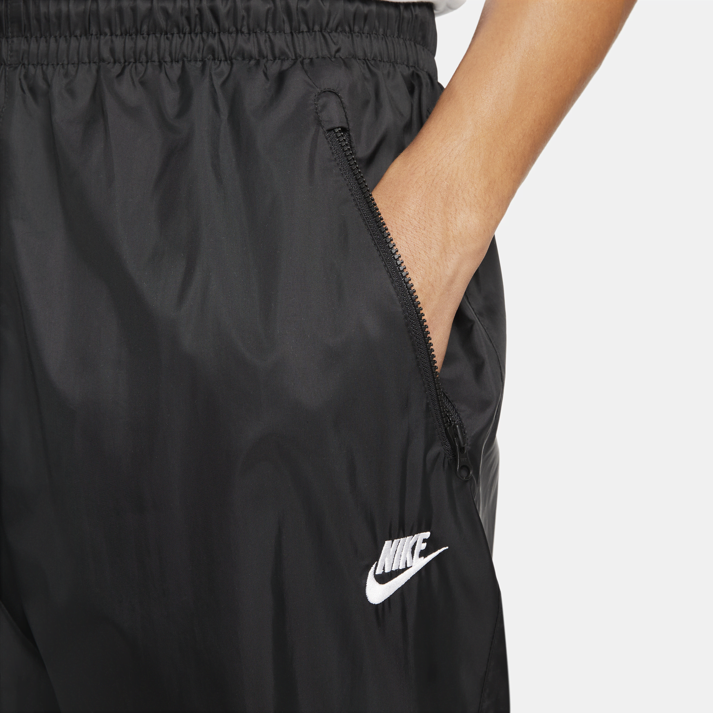 Pantalon doublé en tissu tissé Nike Windrunner pour homme - Noir