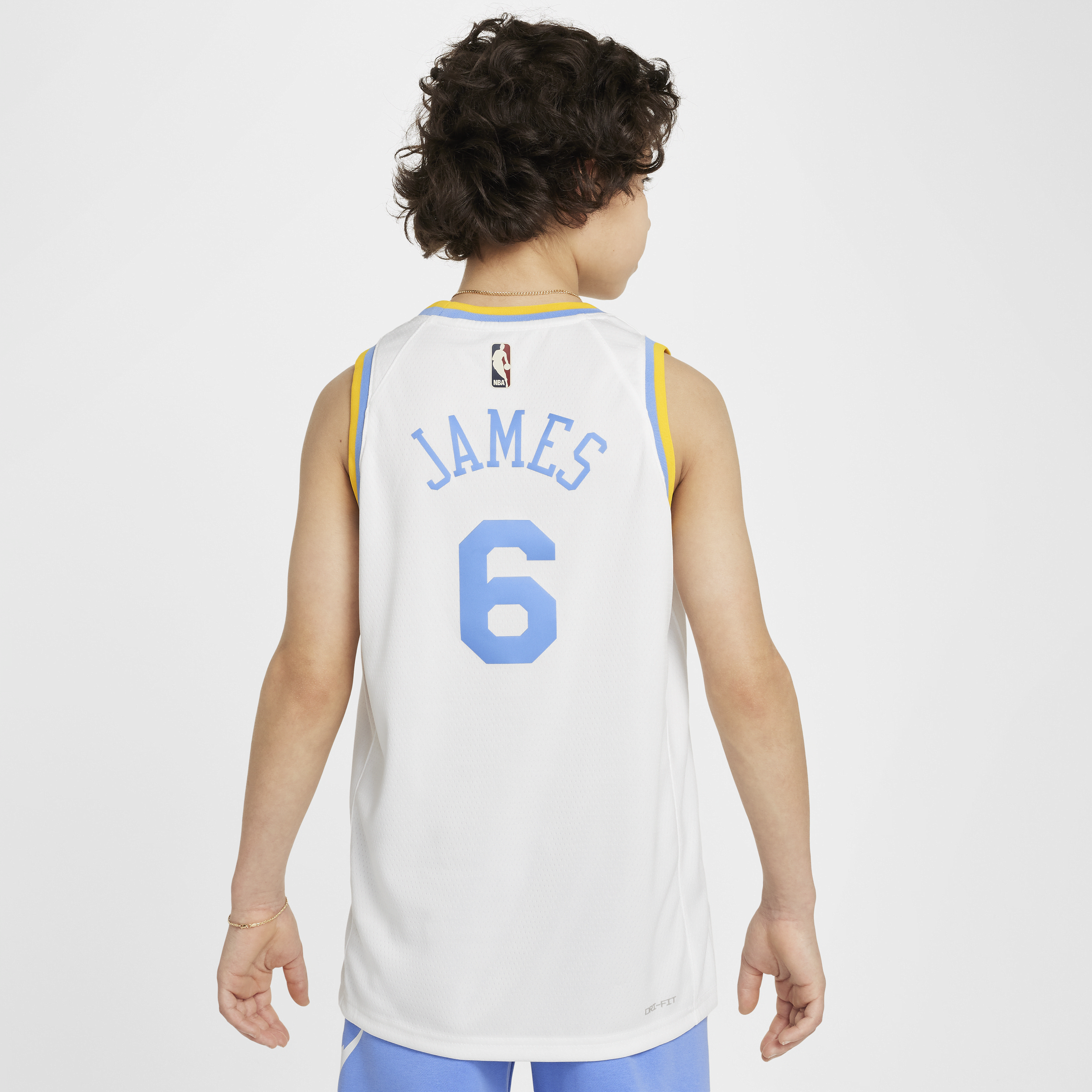 Nike Lebron James Los Angeles Lakers Swingman NBA-jersey met Dri-FIT voor kids Wit