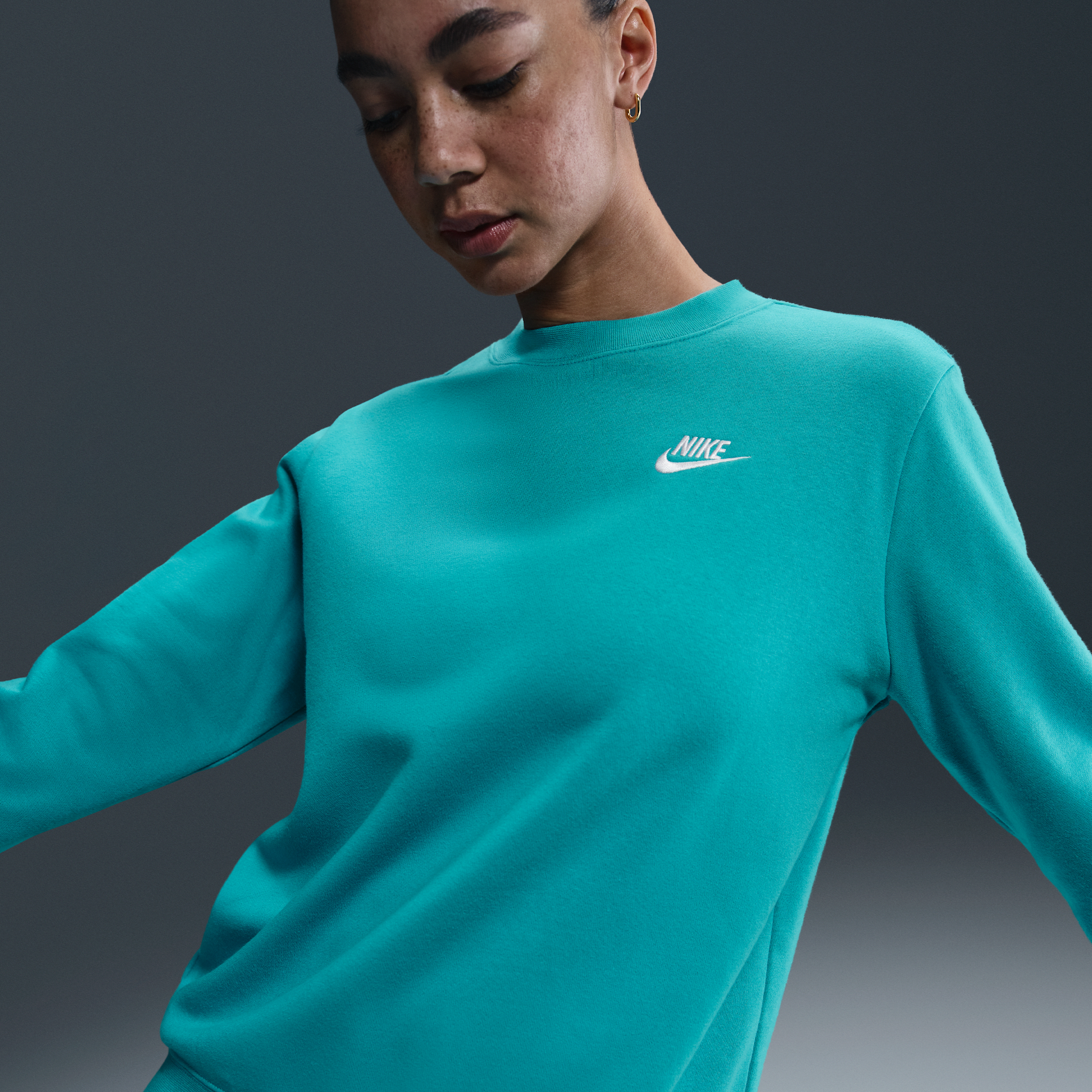 Nike Sportswear Club Fleece Women's Crew-Neck Sweatshirt - Fleece > Club Fleece - Green
