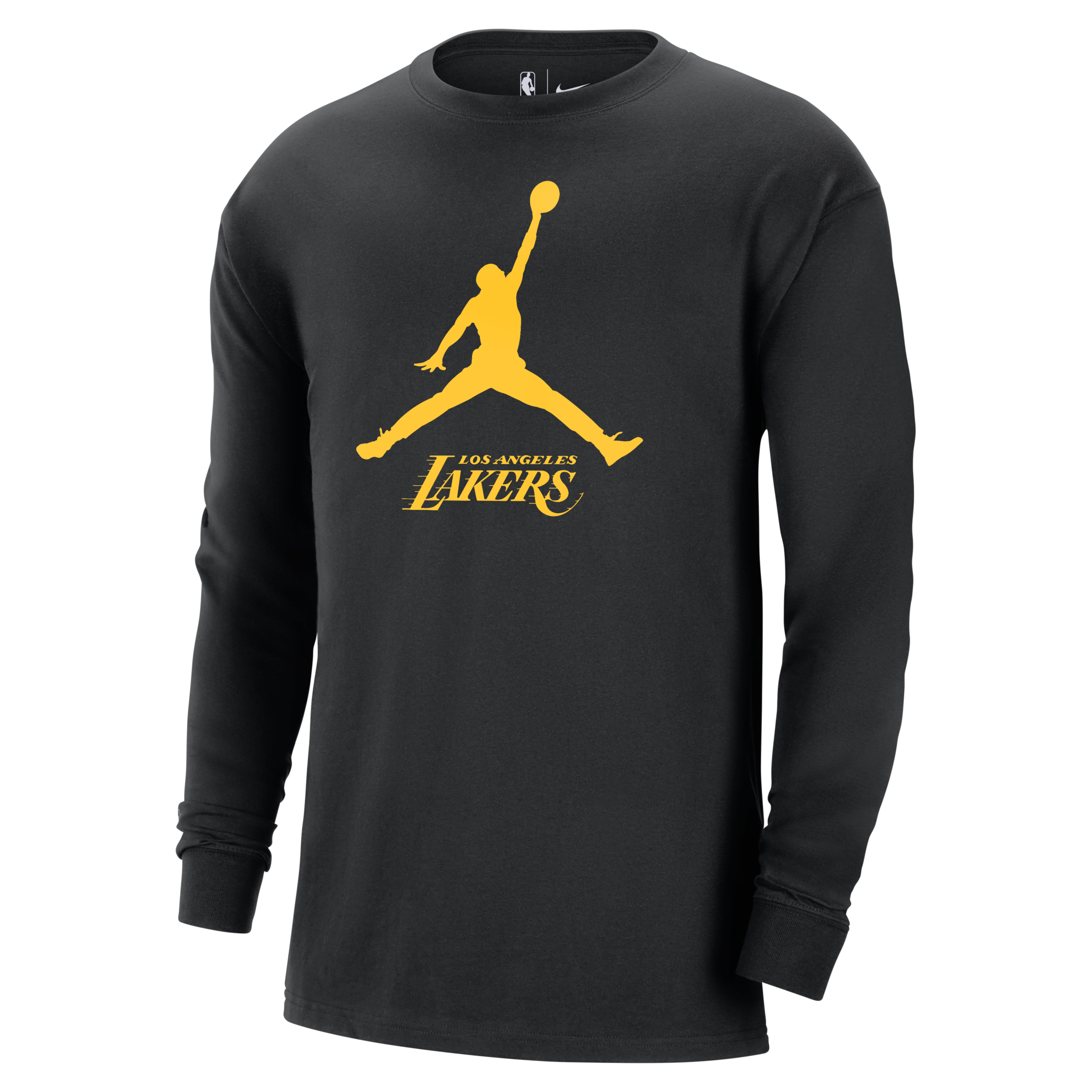 Jordan Los Angeles Lakers Essential NBA-herenshirt met lange mouwen Zwart