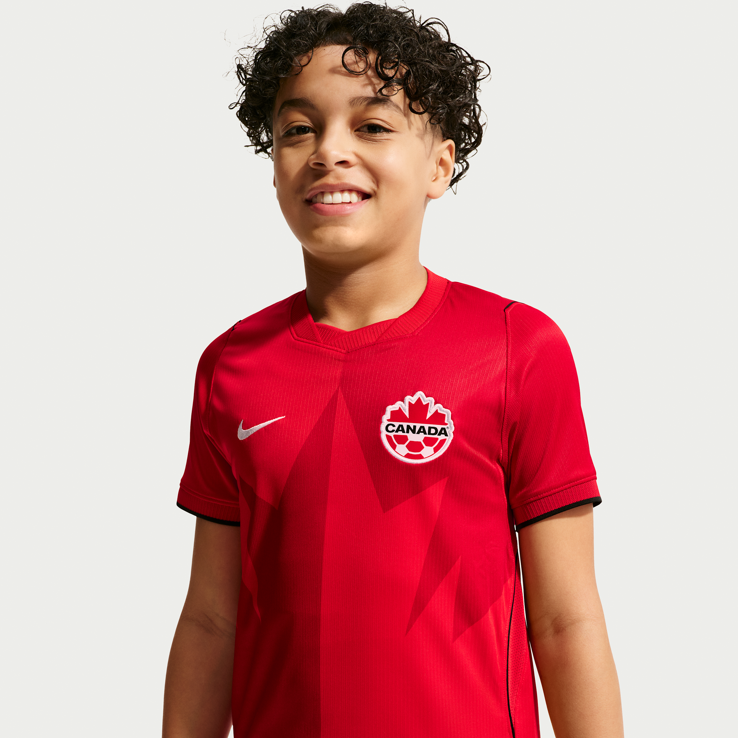 Canada Nike Dri-FIT Replica-fodboldtrøje til større børn Home - rød