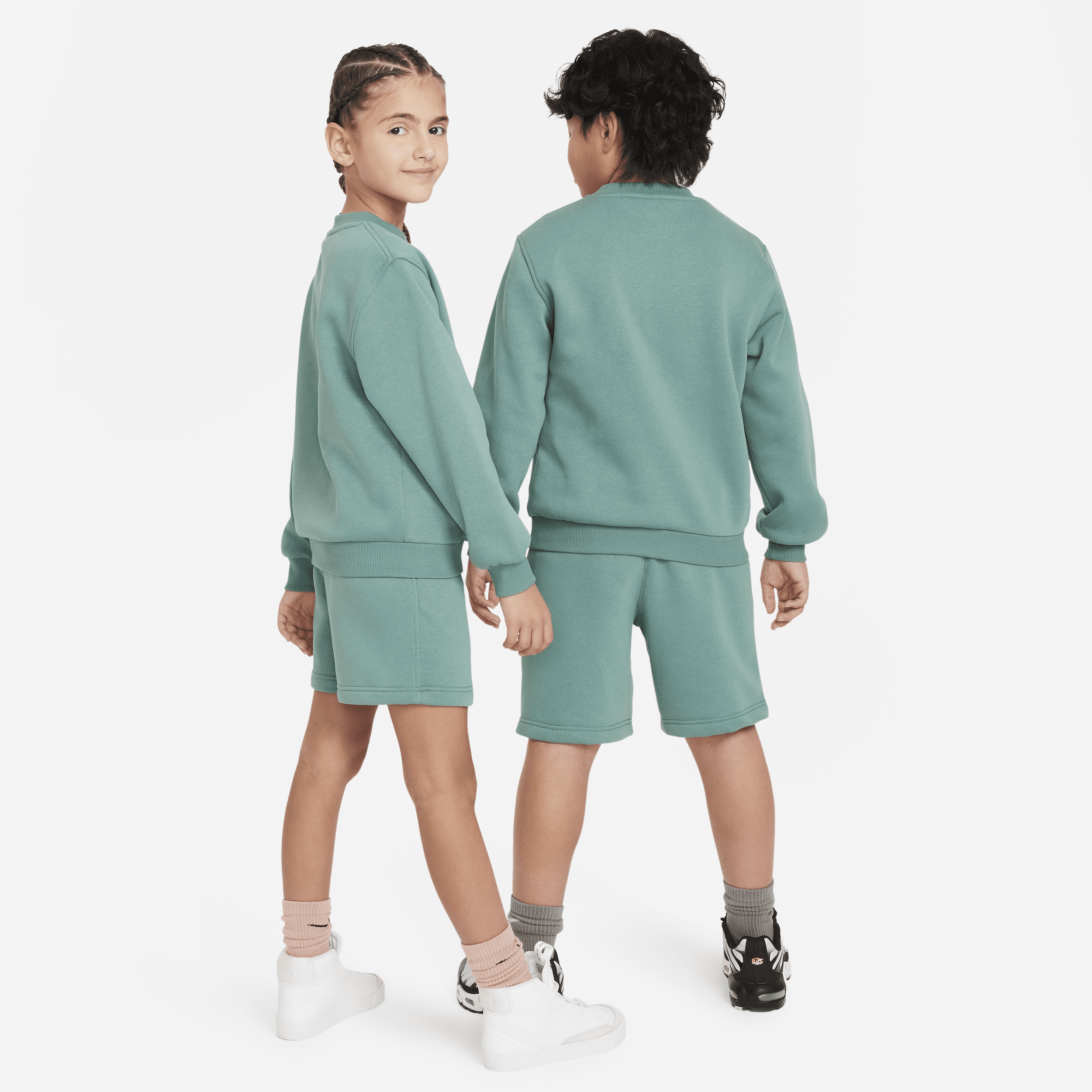 Nike Sportswear Club Fleece trainingspak met shorts voor kids Groen