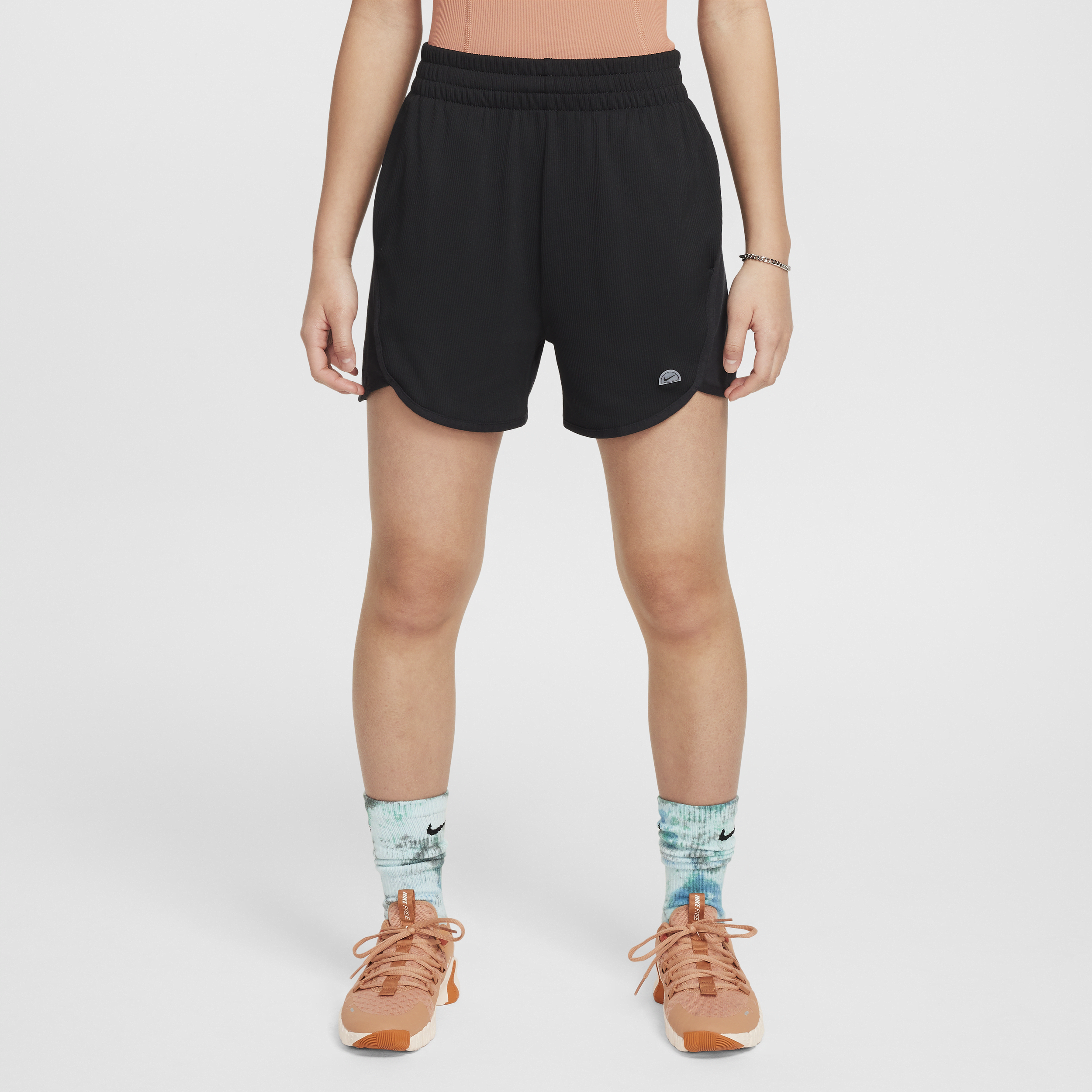 Nike Breezy Dri-FIT trainingsshorts voor meisjes Zwart