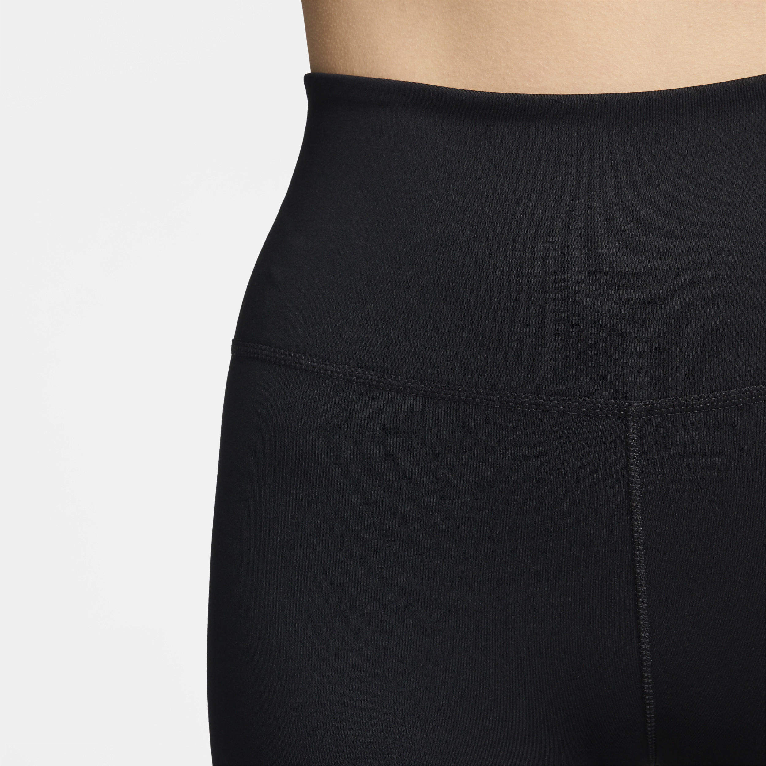 Nike One lange legging met hoge taille voor dames Zwart