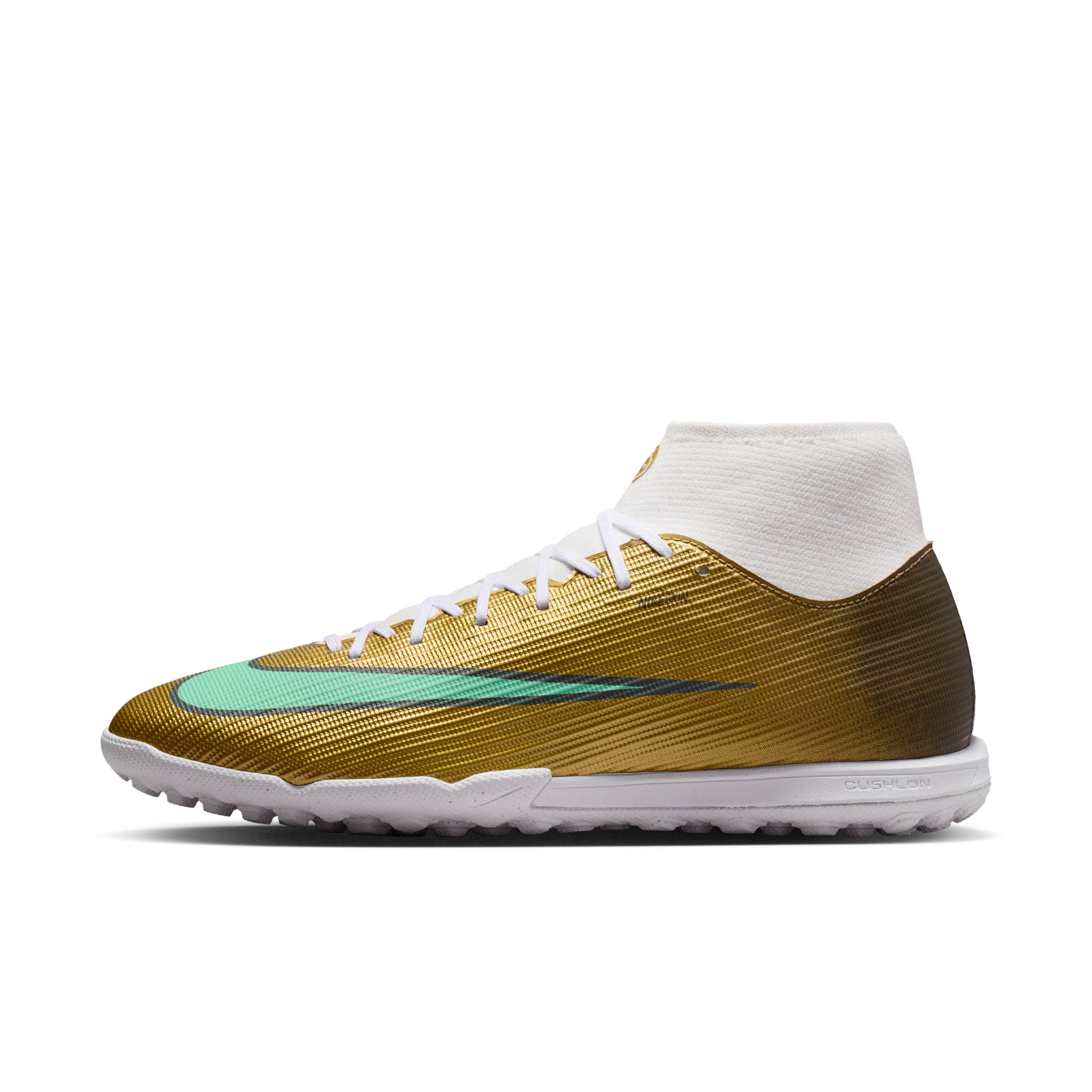 Buty piłkarskie typu high top na nawierzchnię typu turf Nike Mercurial Superfly 11 Academy „Kylian Mbappé” - Brązowy