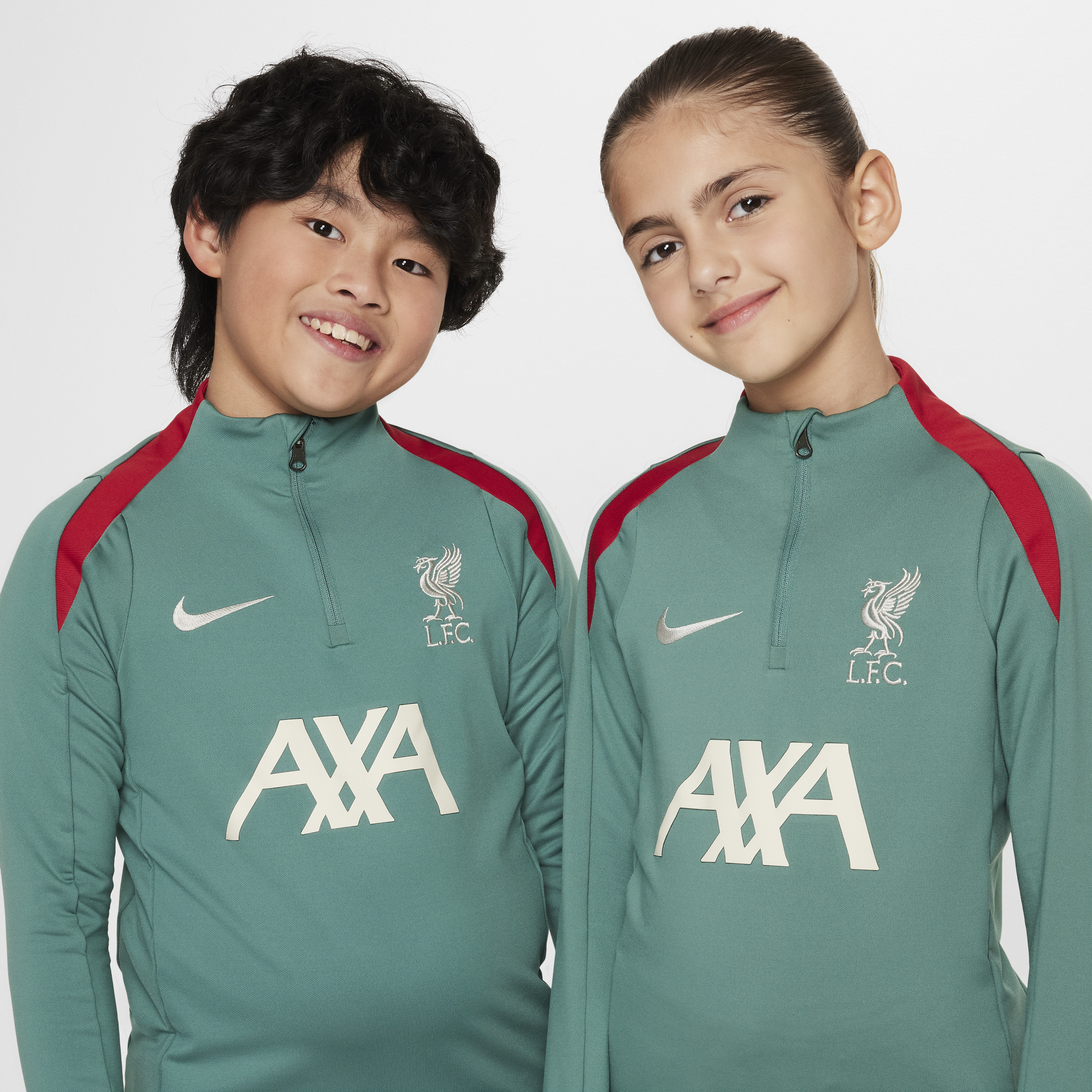 Nike Liverpool FC Strike Dri-FIT voetbaltrainingstop voor kids Groen