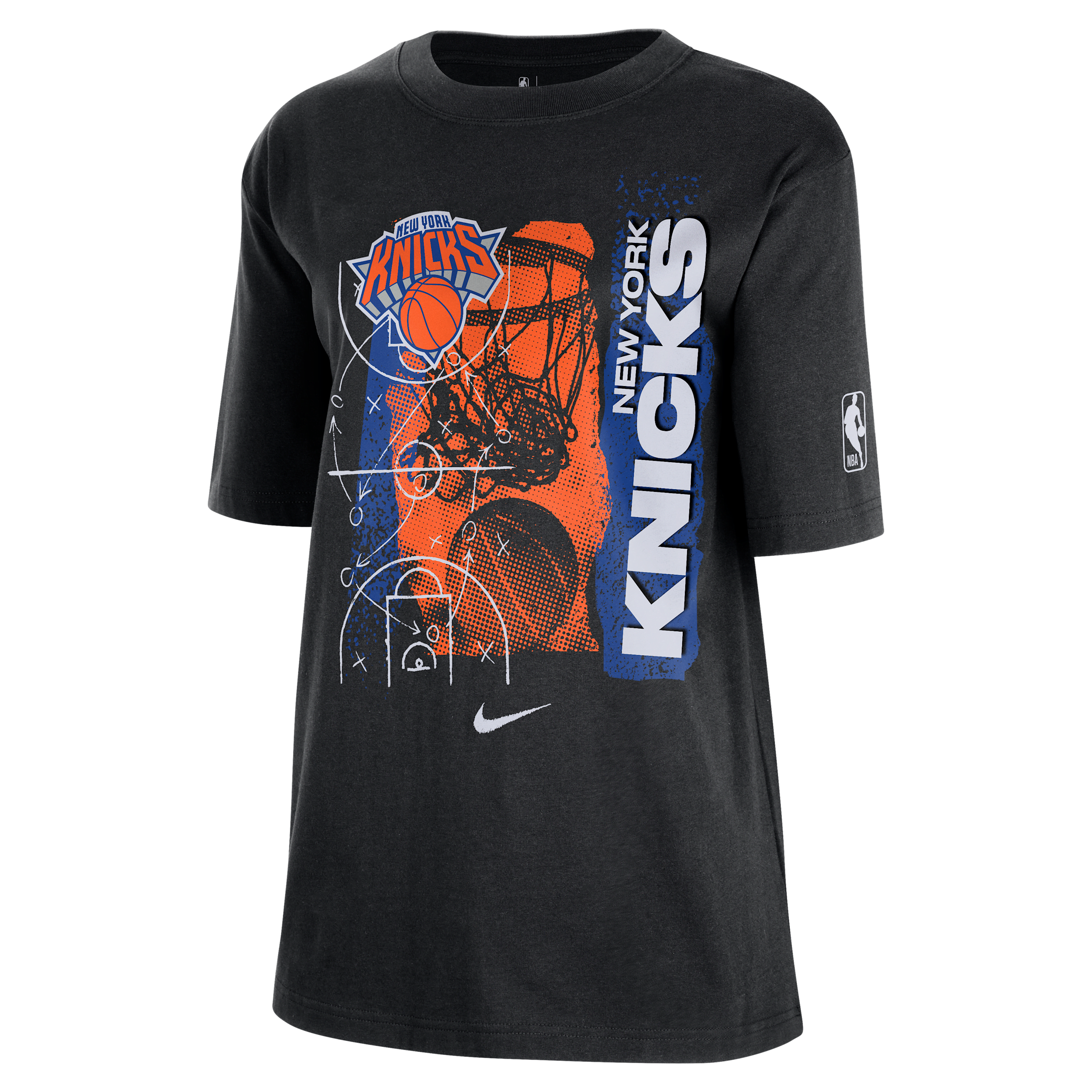 T-shirt Nike NBA New York Knicks Courtside pour femme - Noir
