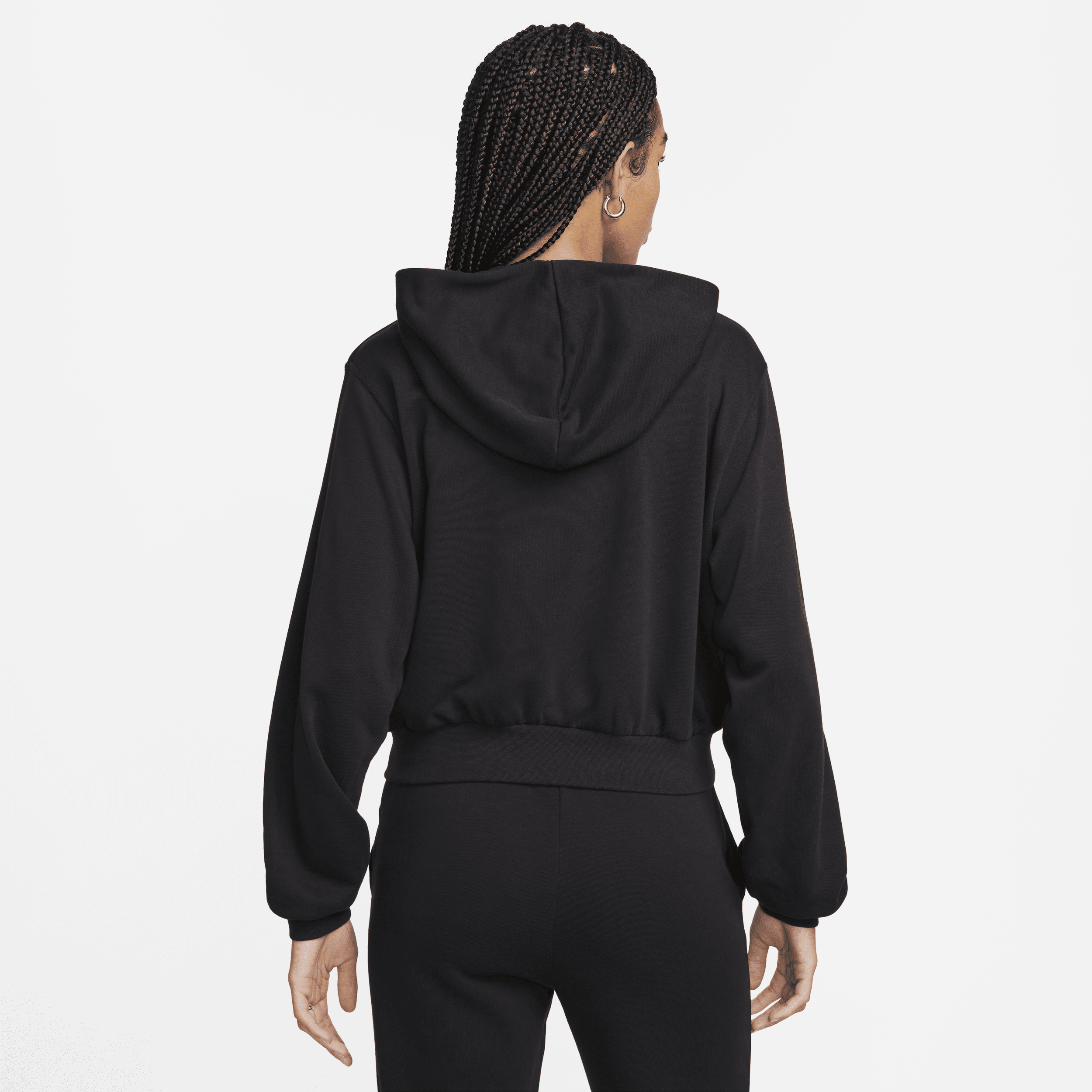 Nike Sportswear Chill Terry ruimvallende hoodie van sweatstof met rits voor dames Zwart