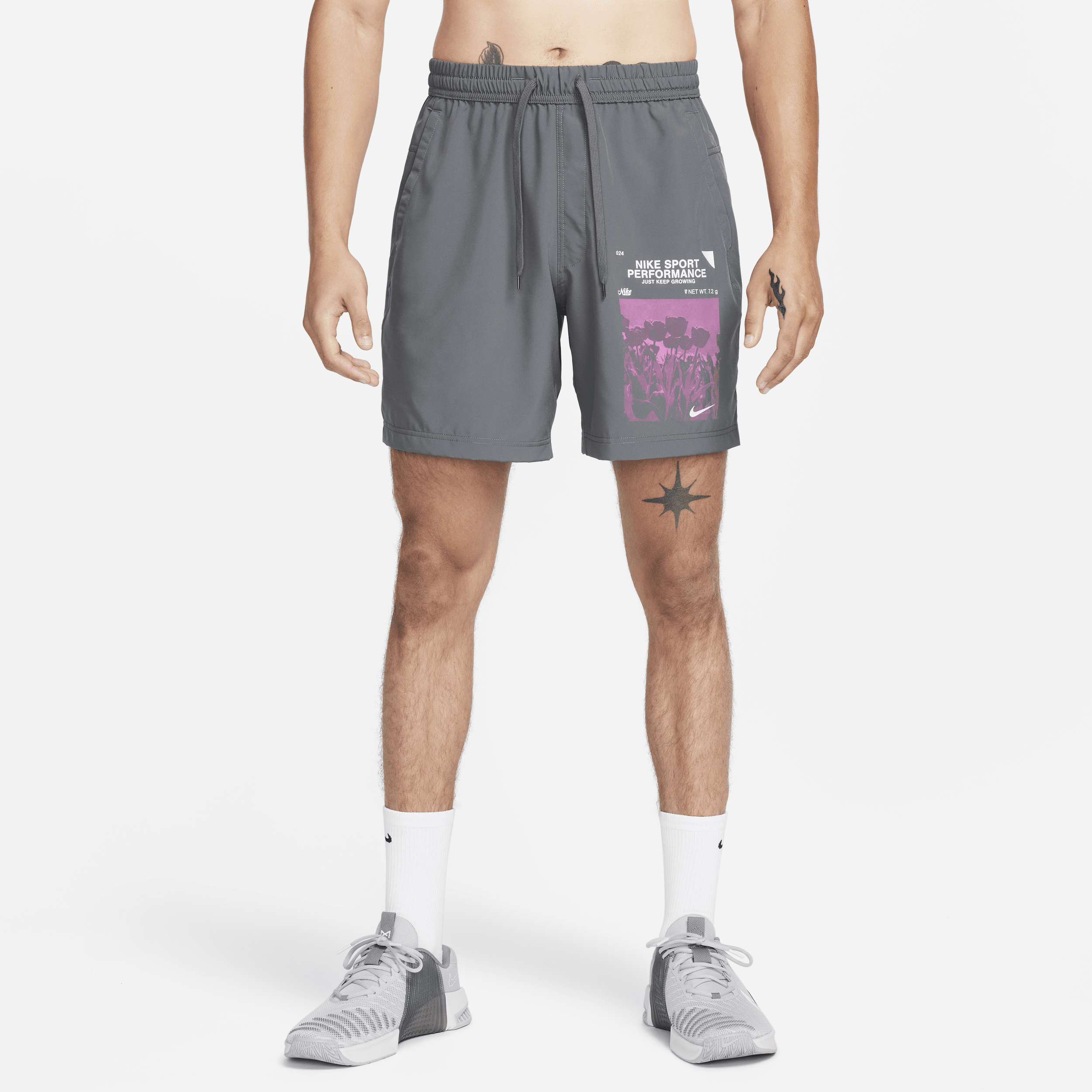 Nike Form Dri-FIT multifunctionele herenshorts zonder binnenbroek (18 cm) Grijs