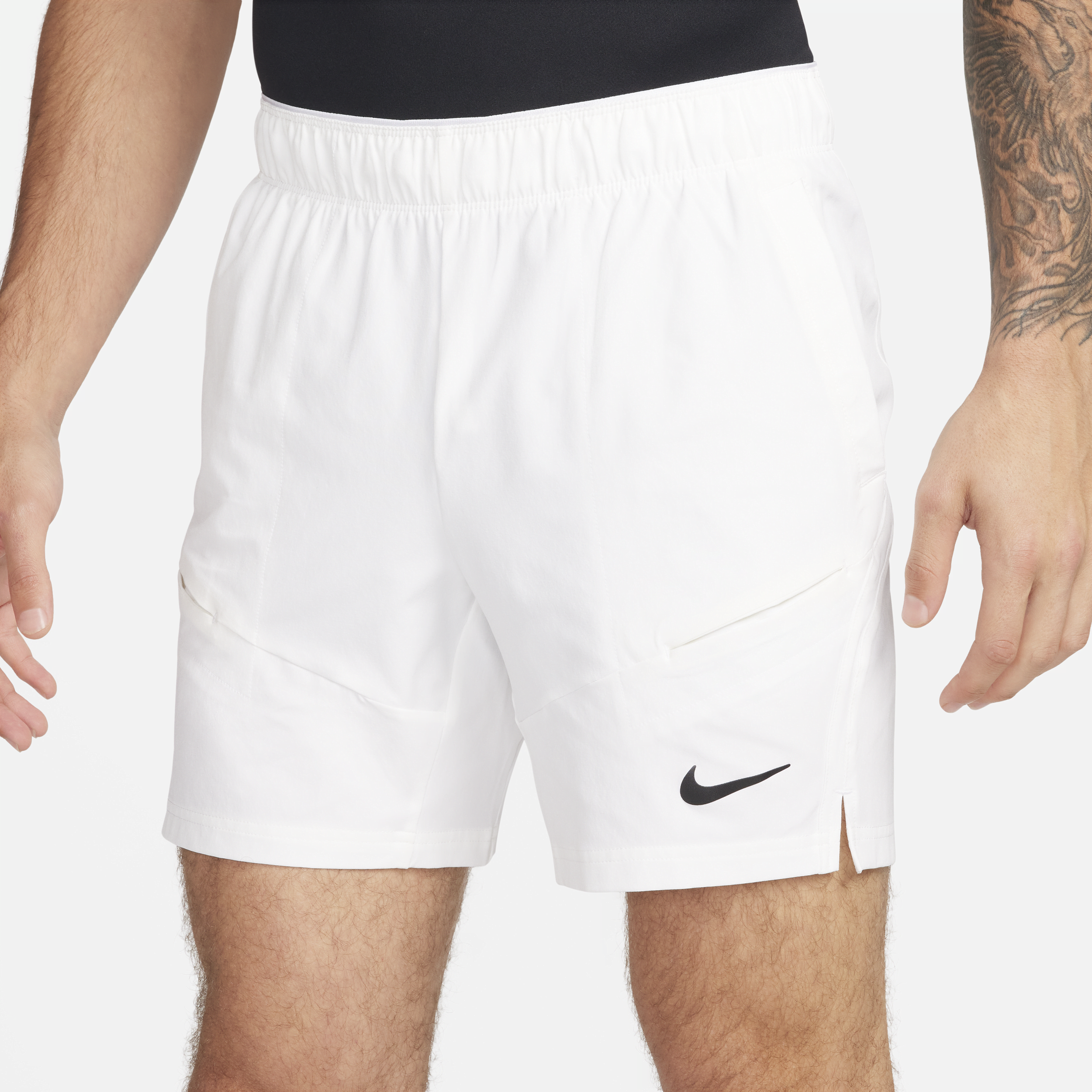 Nike Court Advantage Dri-FIT tennisshorts voor heren (18 cm) Wit