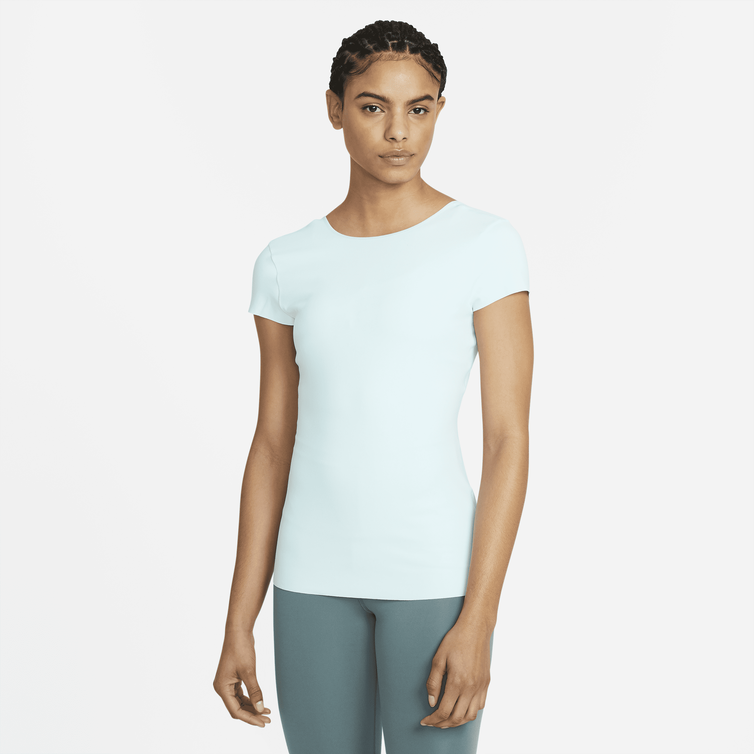 Damska koszulka z krótkim rękawem Nike Yoga Luxe - Zieleń