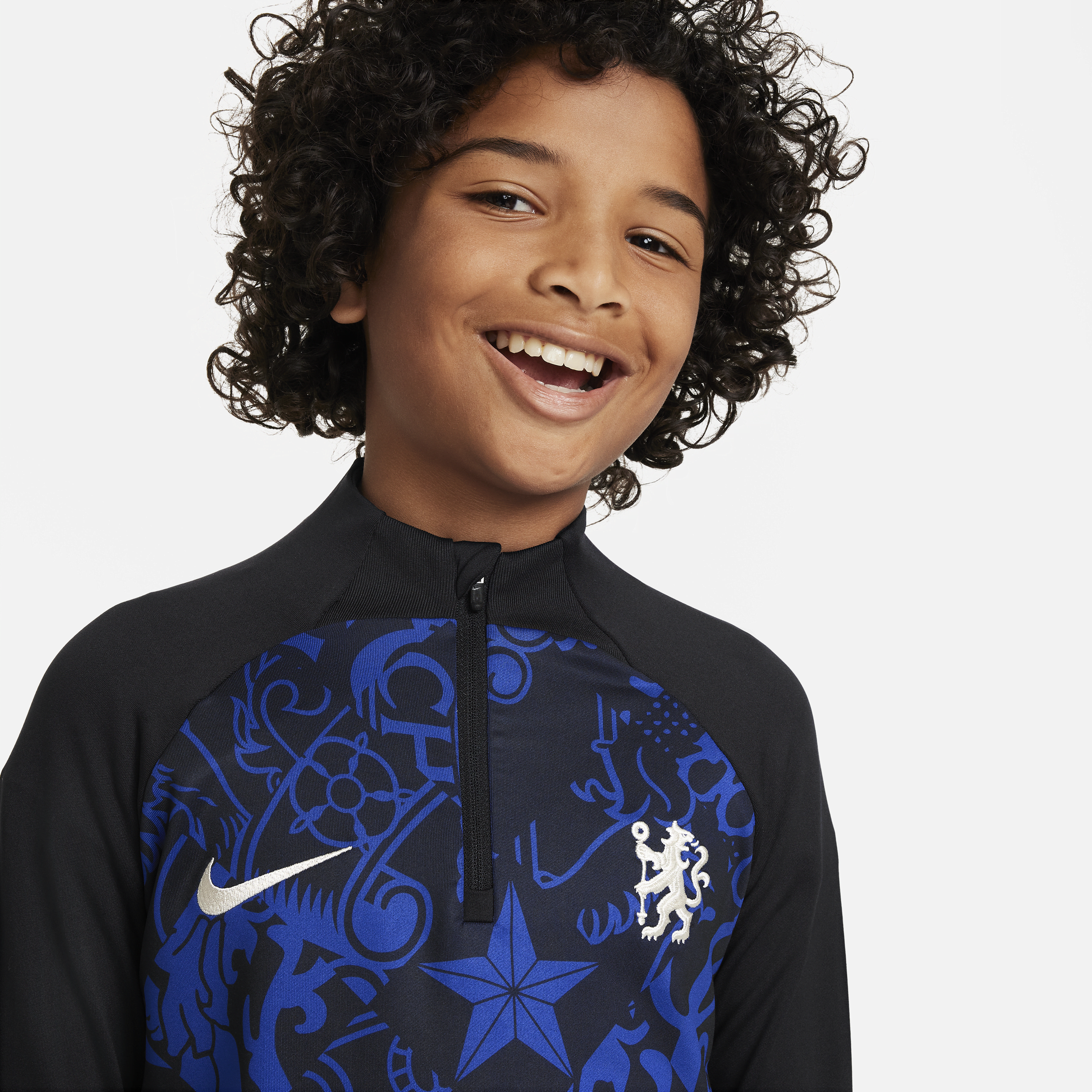 Nike Chelsea FC Strike Dri-FIT voetbaltrainingstop voor kids Blauw