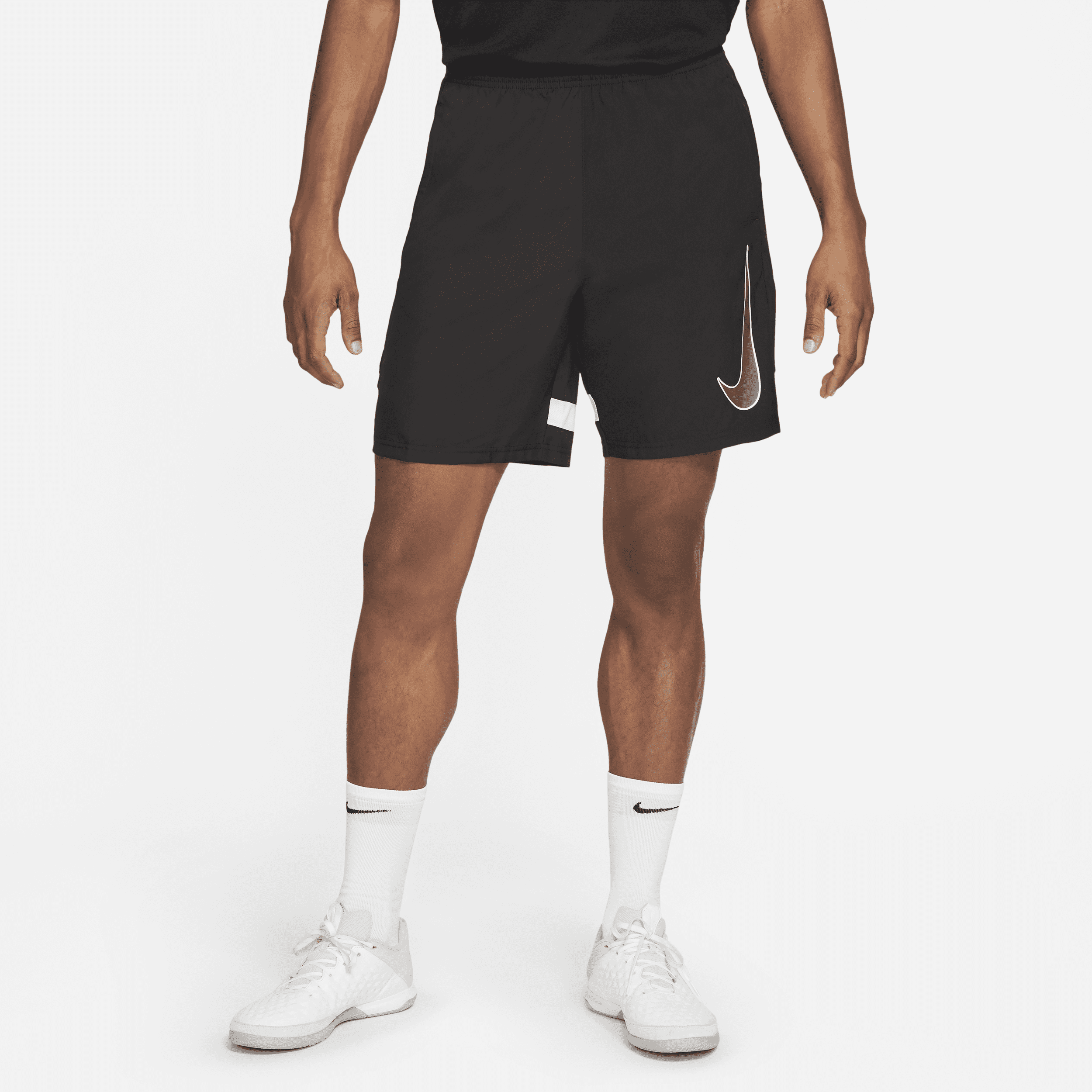 Męskie spodenki piłkarskie z tkaniny Nike Dri-FIT Academy - Czerń