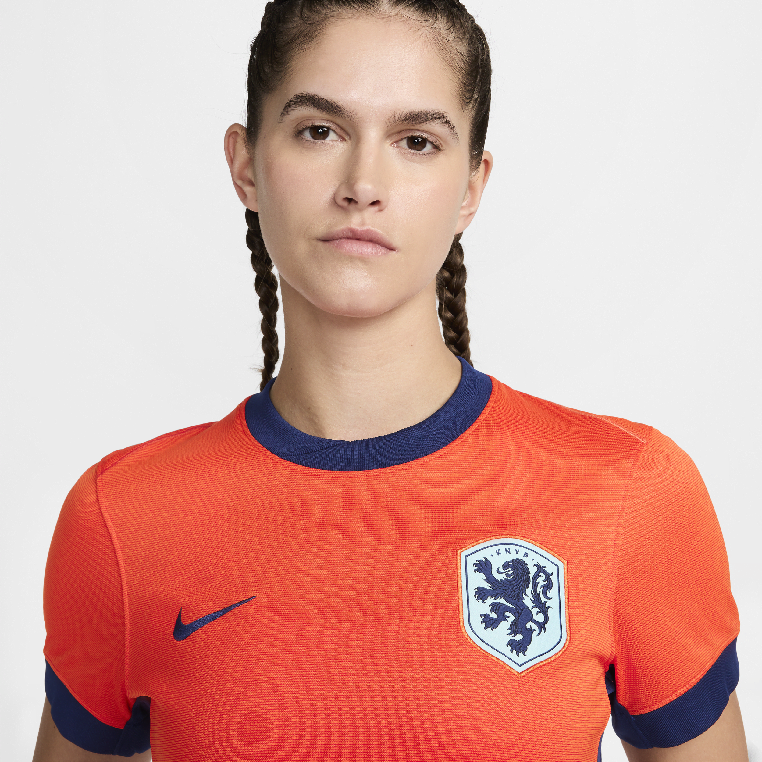 Nike Nederland (herenelftal) 2024 25 Stadium Thuis Dri-FIT replica voetbalshirt voor dames Oranje