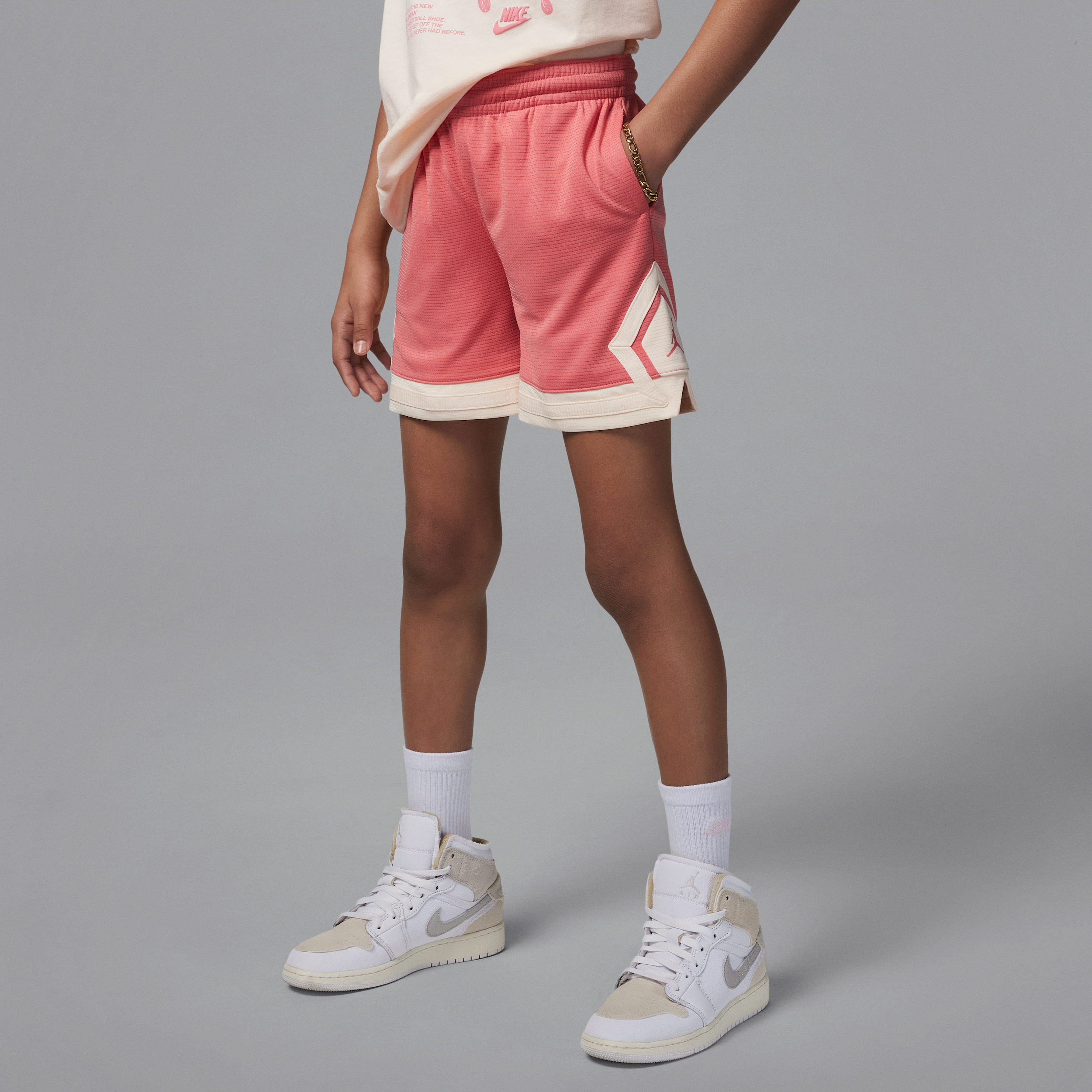 Jordan MJ Diamond shorts met Dri-FIT voor kids - Roze