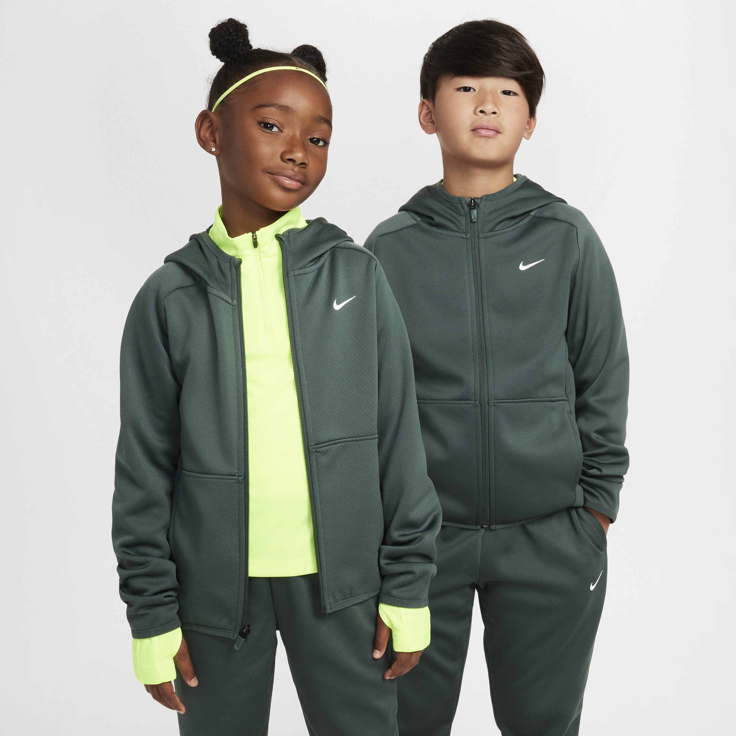 Sweat à capuche de training d'hiver Therma-FIT Nike pour ado - Vert