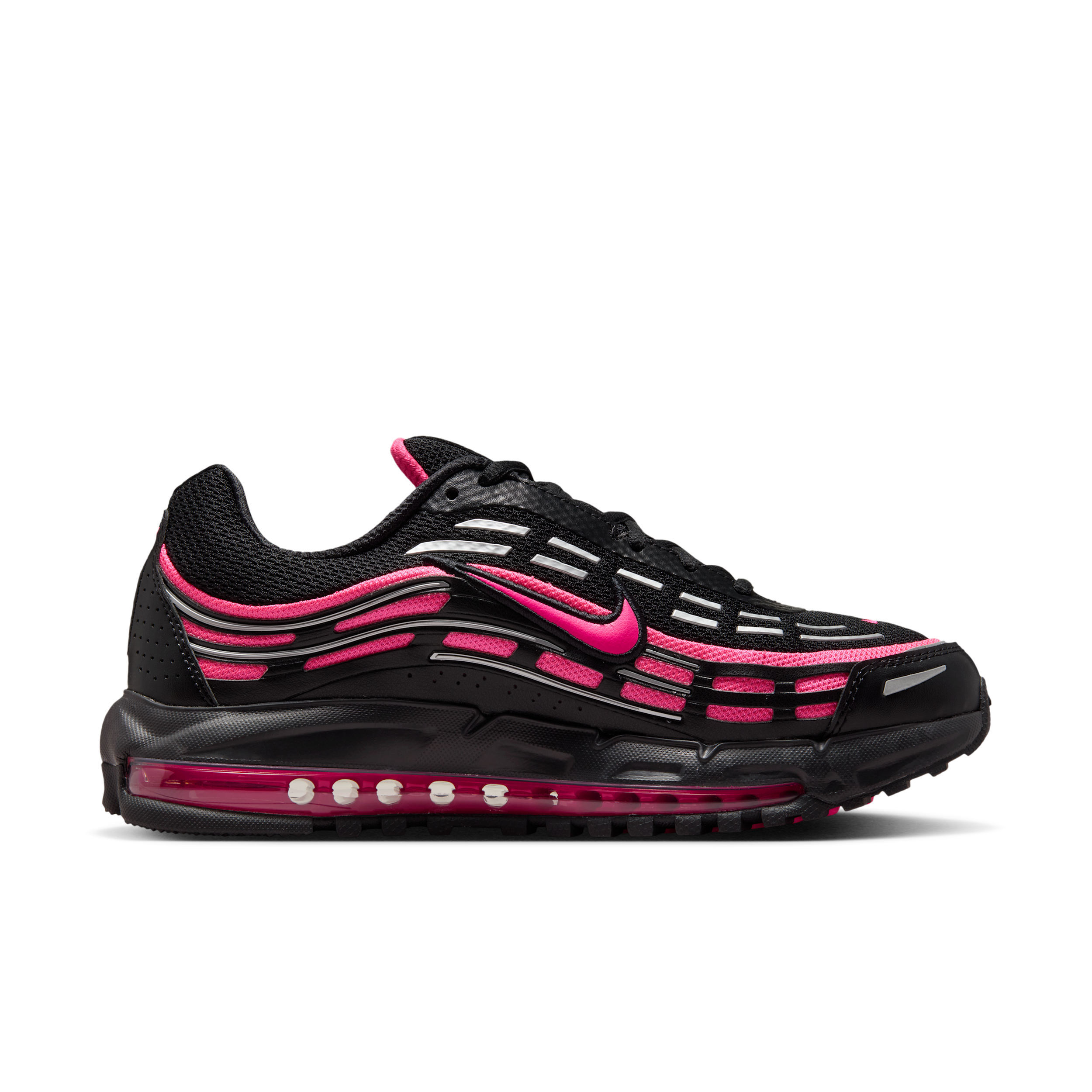 Nike Men's Air Max TL Sneaker in Black/Pink/Silver
